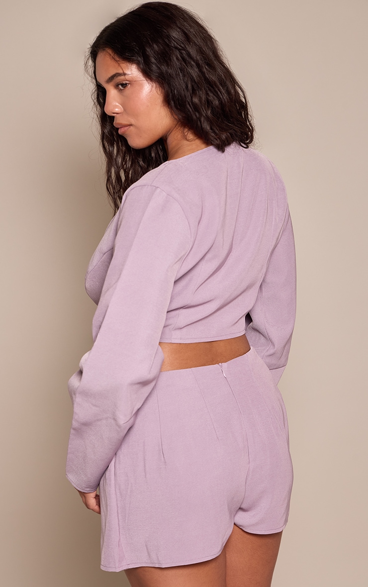 Shape Blazer asymétrique lilas à boutons martelés image 2