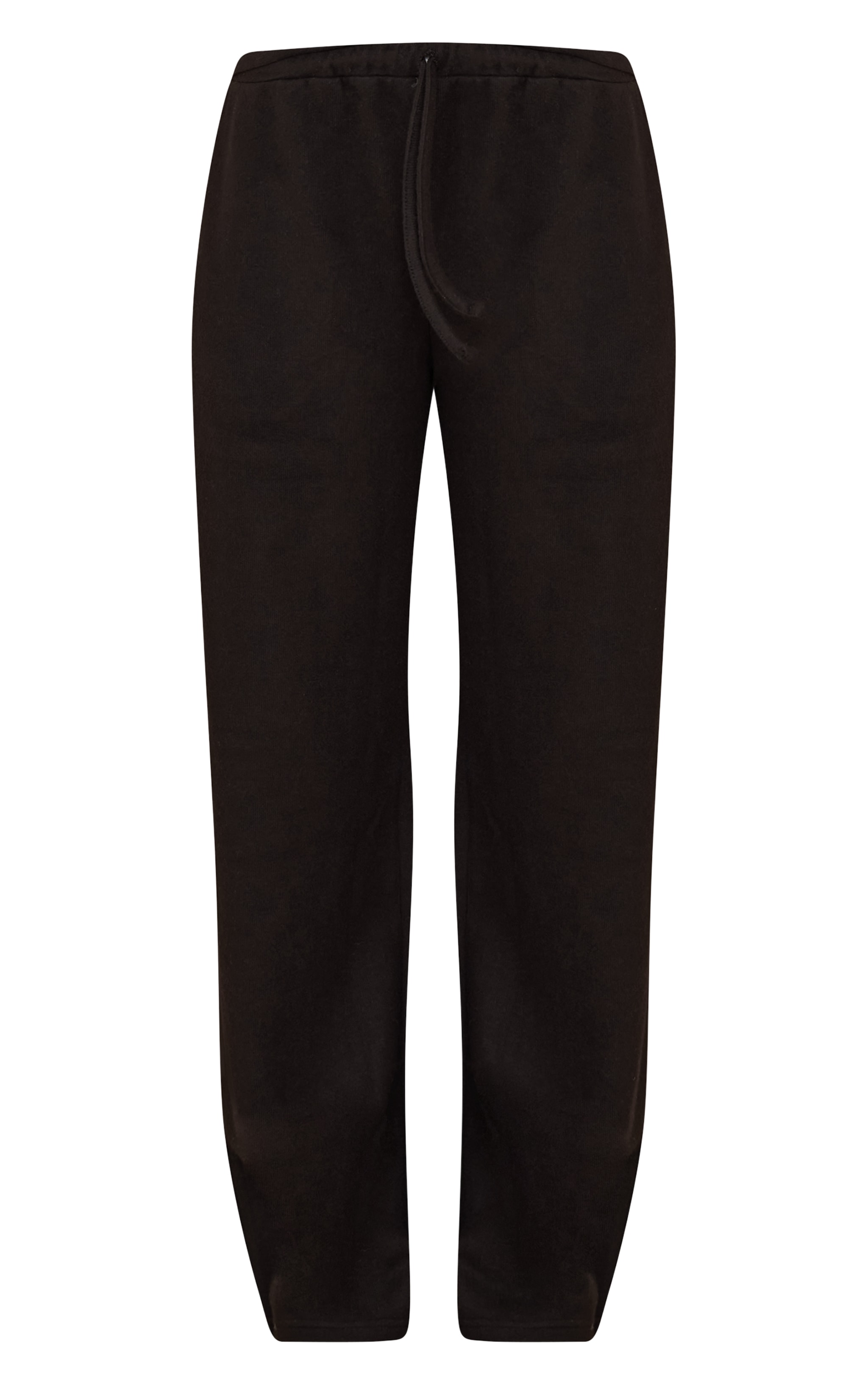 Black Rib Knit Straight Leg Pant  image 5