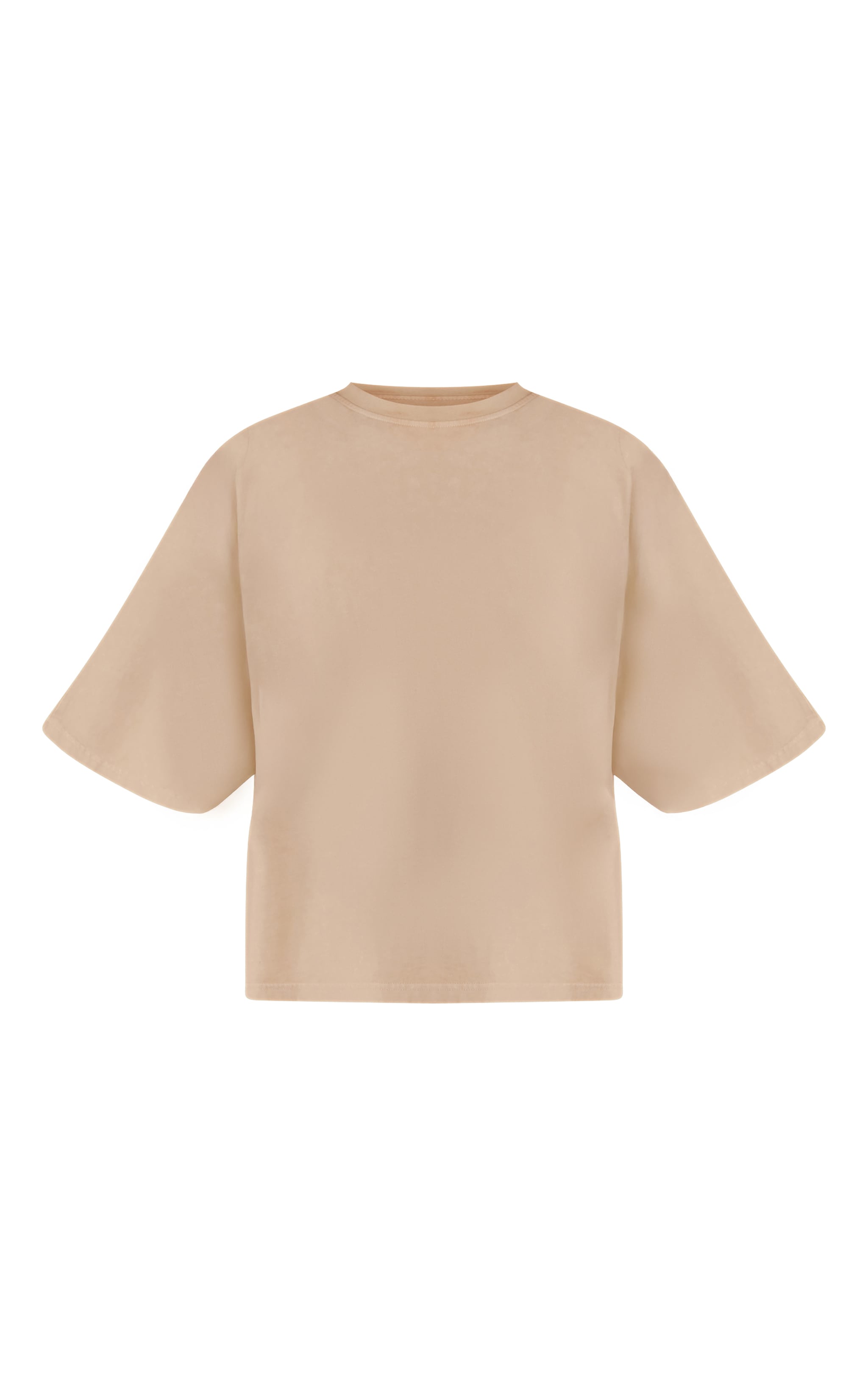 Oatmeal Acid Wash Oversized Boxy Tshirt image 5