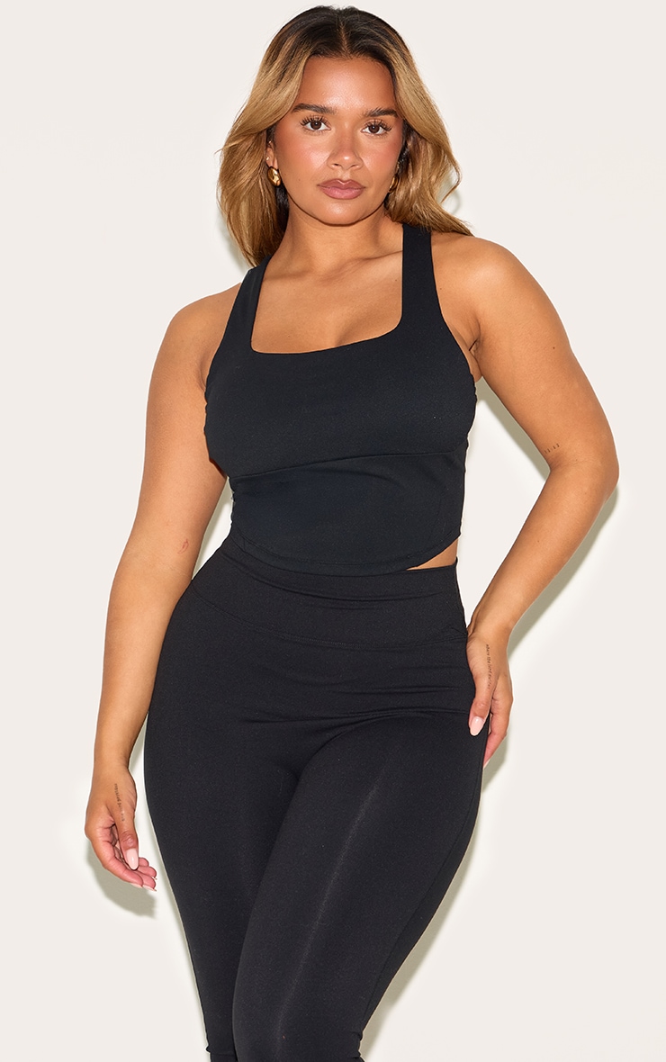 Shape Brassière de sport noire à liséré sous les bonnets image 1