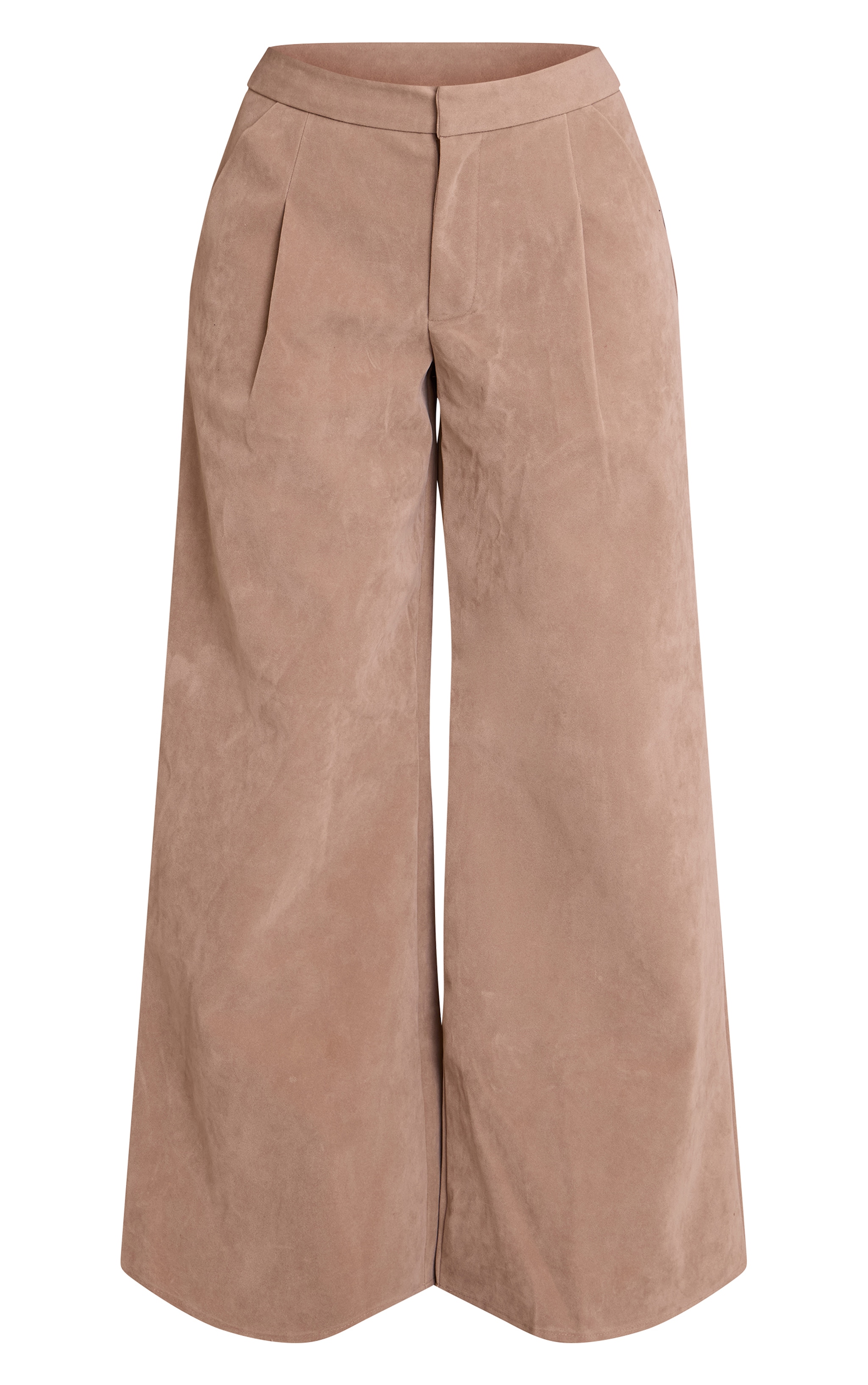 Sand Faux Suede Wide Leg Pants image 5