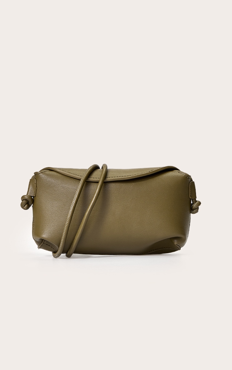 Olive Soft PU Spaghetti Strap Cross Body Bag image 1