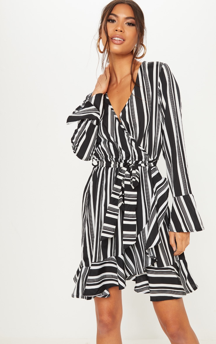 Stripe Two Tone Shift Tunic Dress