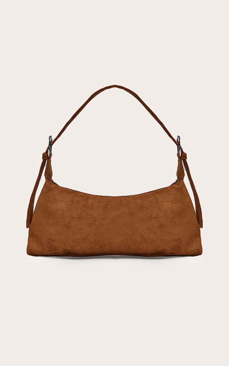 Tan Suede Adjustable Shoulder Bag image 4