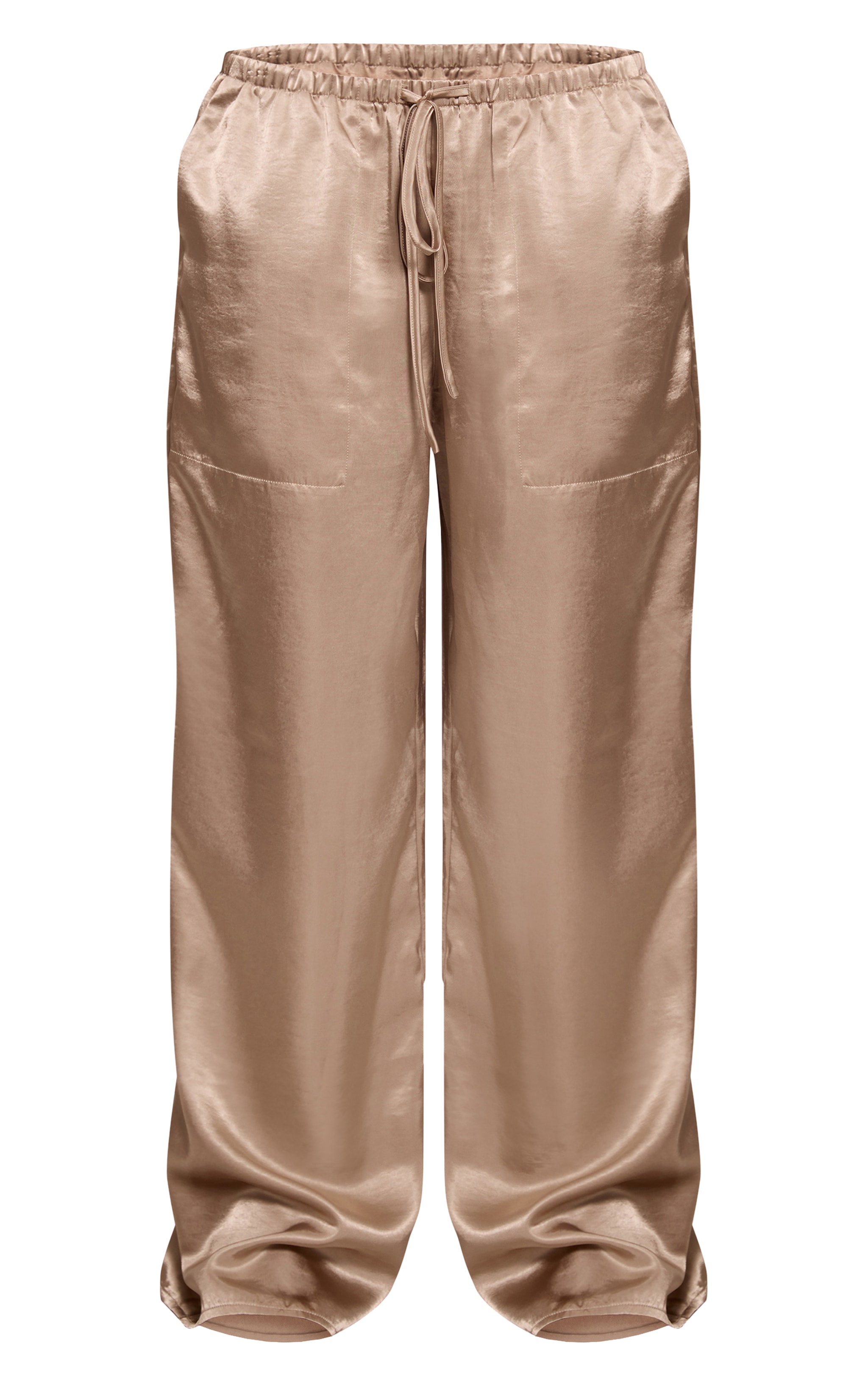 Mushroom Crinkle Satin Slouchy Drawstring Pants image 5