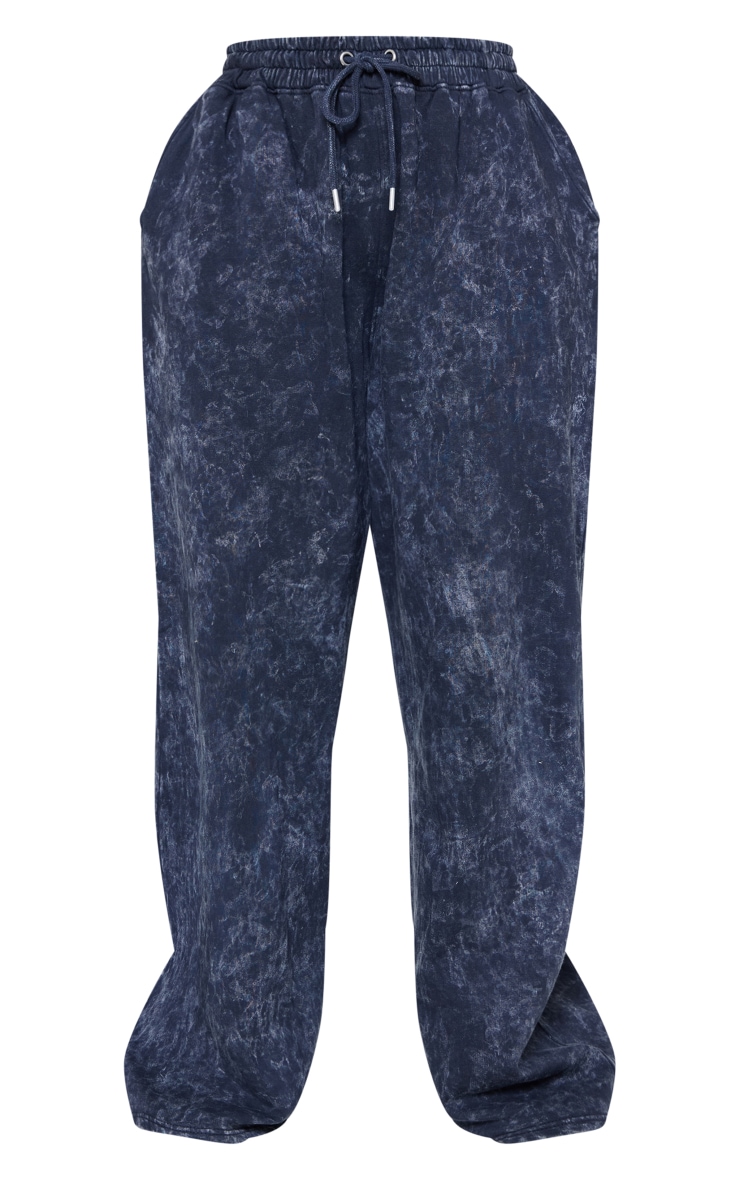 Plus Washed Charcoal Washed Oversized Low Rise Wide Leg Sweatpants image 5