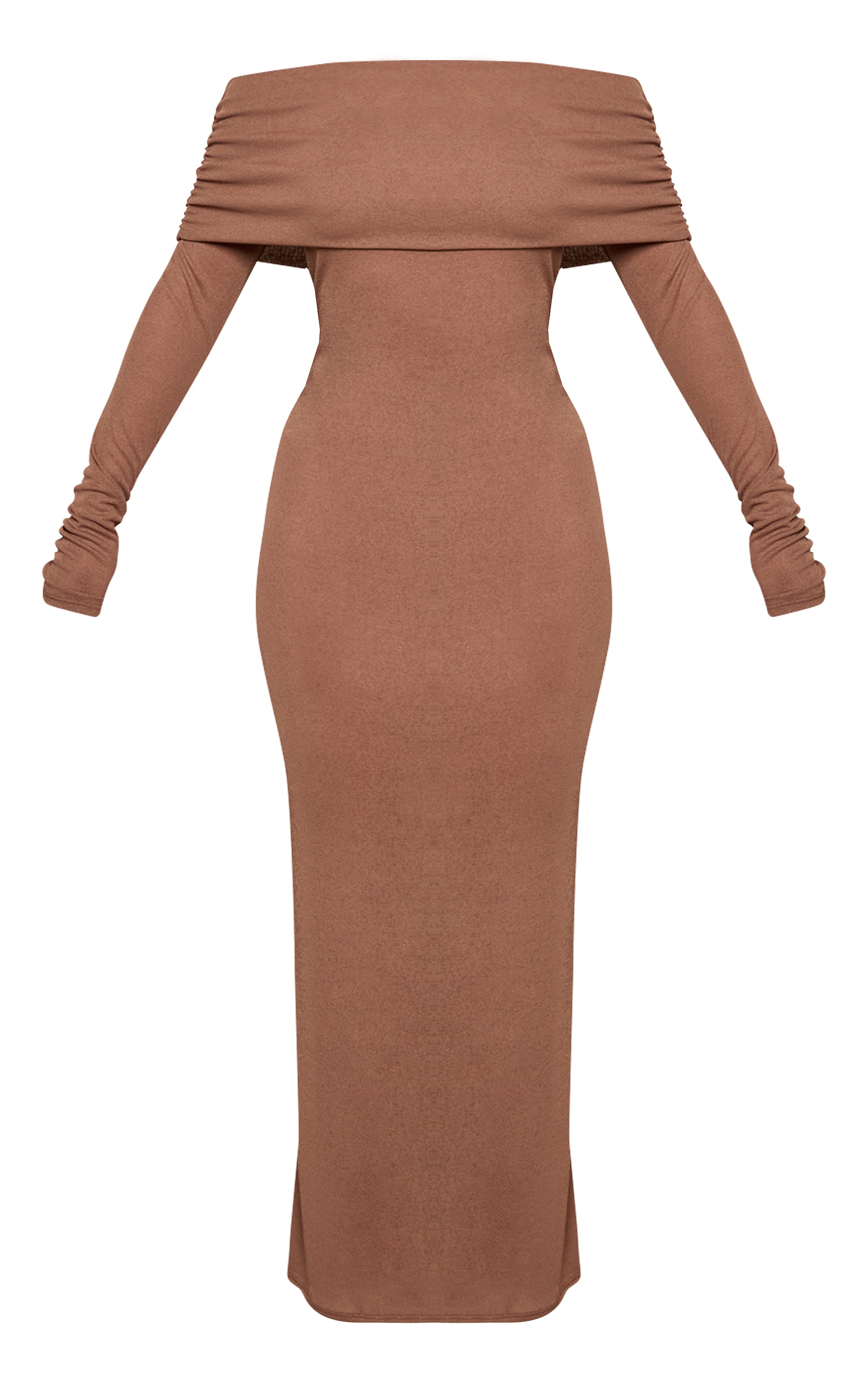Shape Chocolate Sheer Mesh Bardot Maxi Dress image 5
