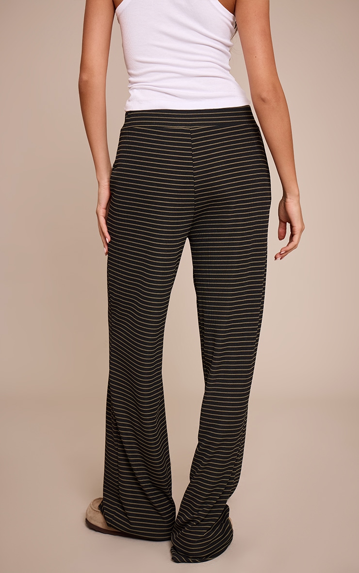 Multi Striped Boyfriend Style Wide Leg Pants image 3