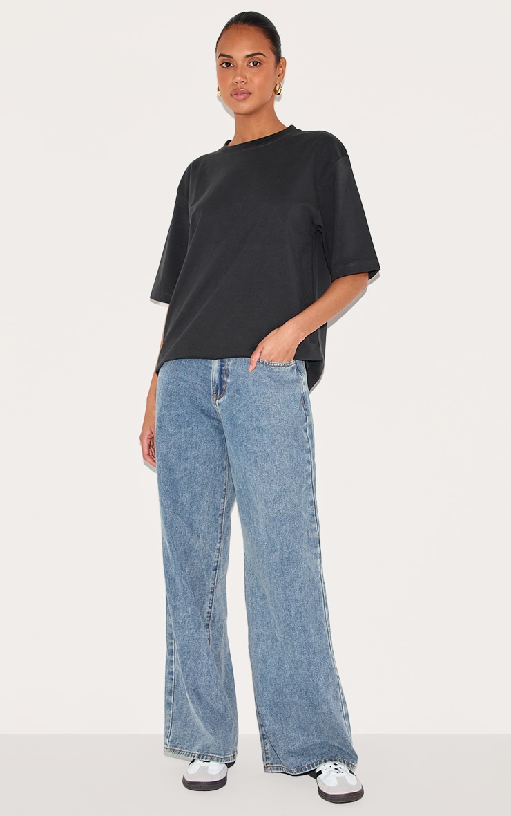 Black Premium Cotton Oversized T-shirt image 3