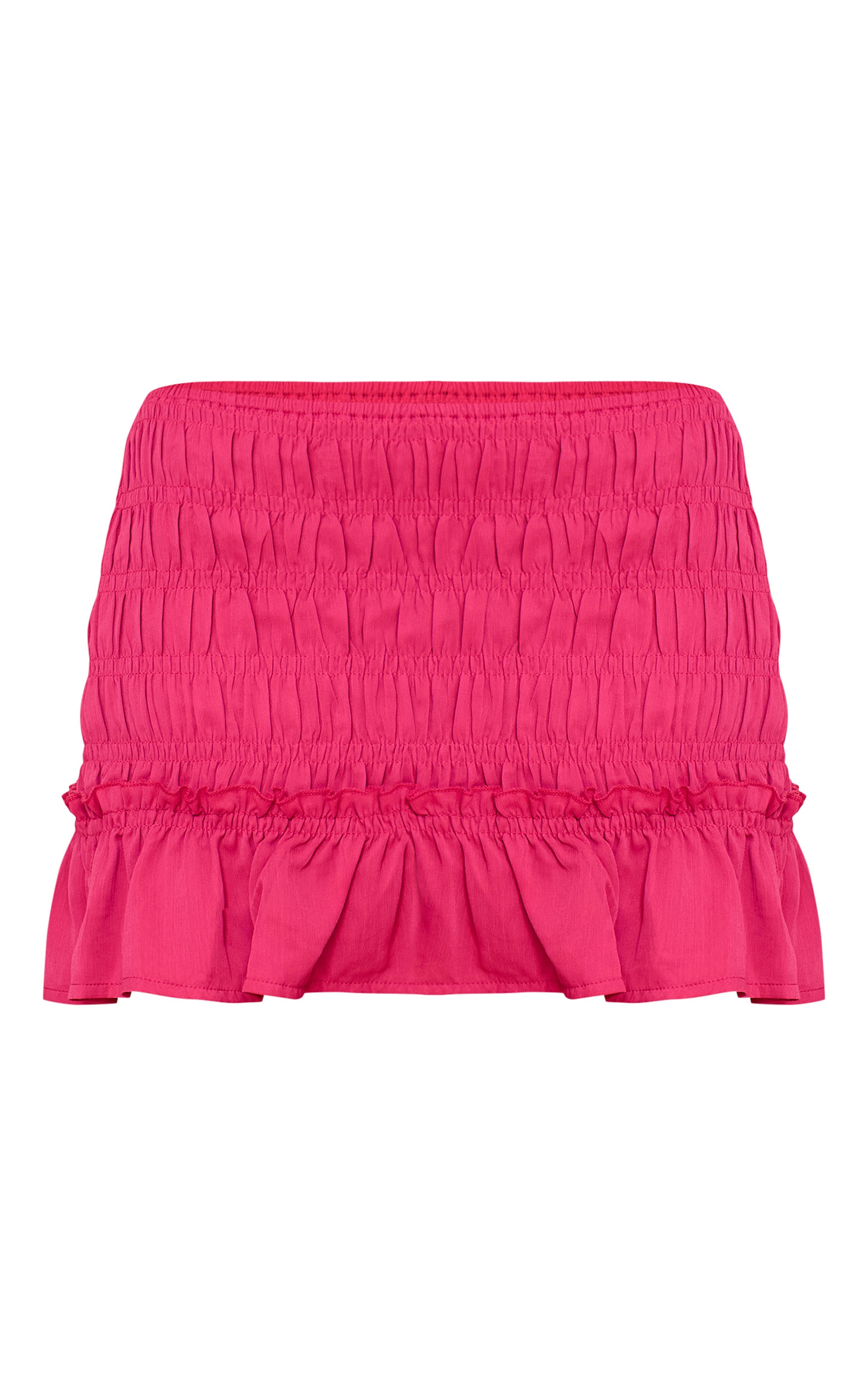 Fuschia Shirred Mini Skirt image 6