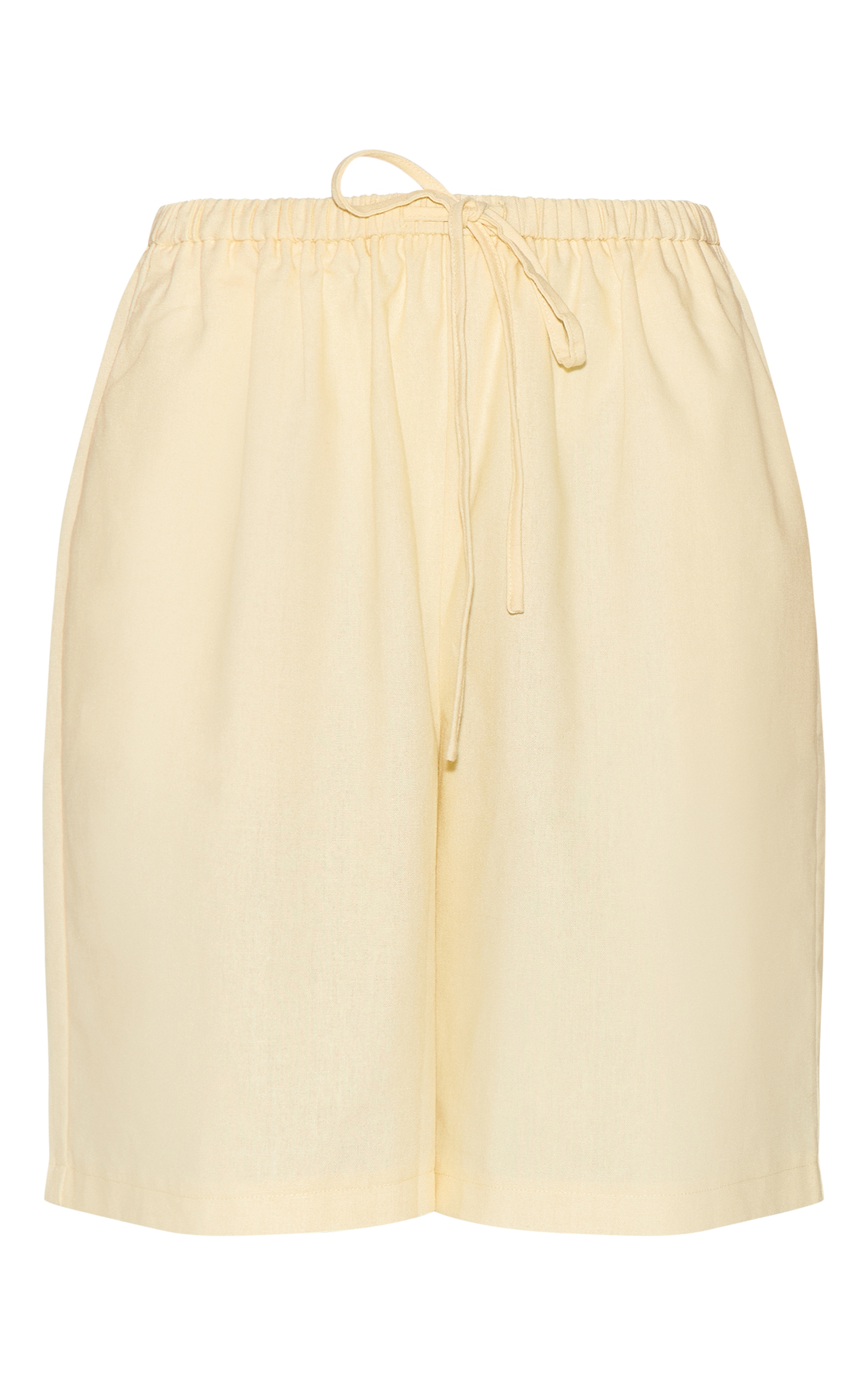 Lemon Linen Blend Longline Shorts image 6
