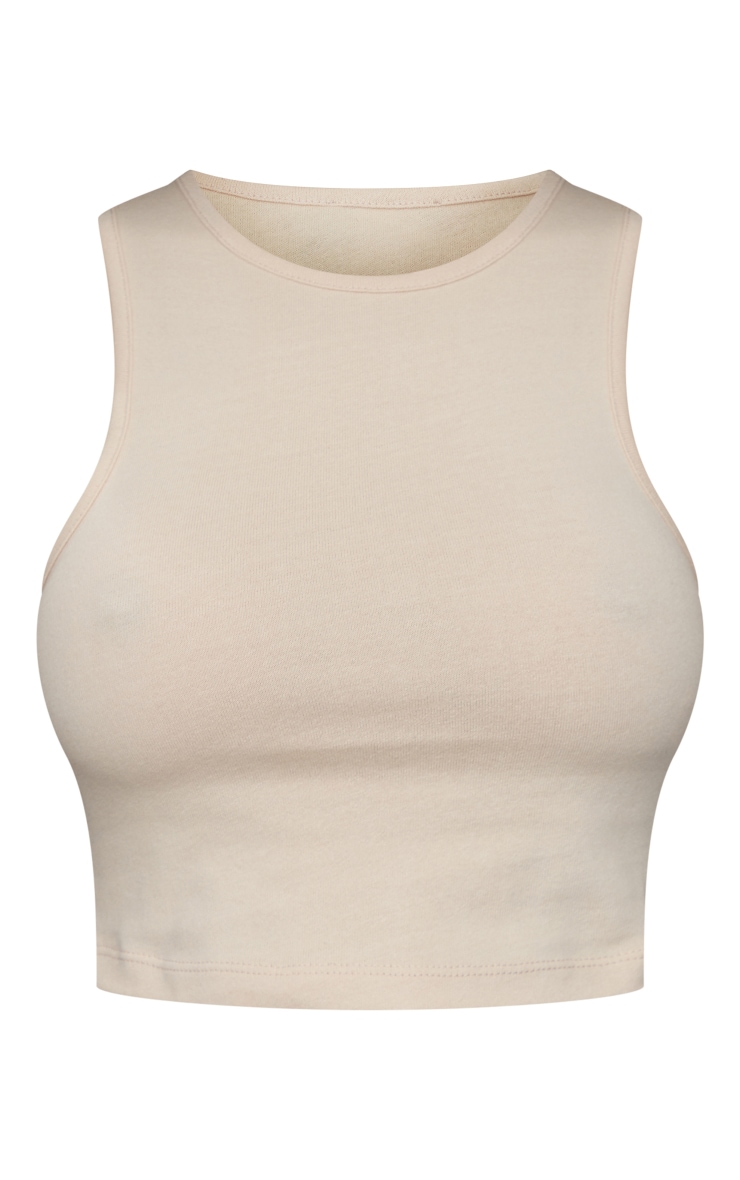 Sand Soft Cotton Racer Crop Top image 5