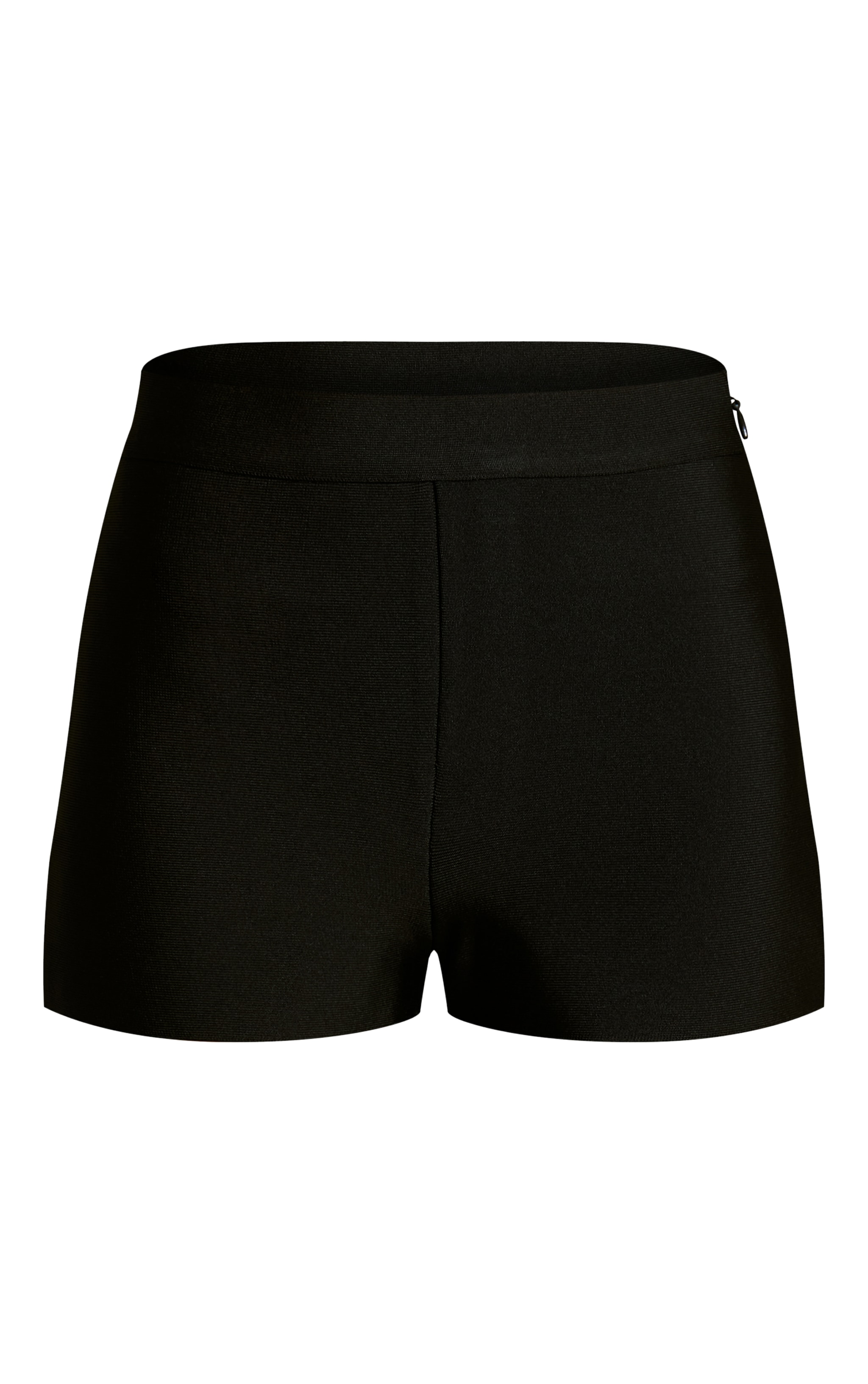 Black Tailored Bandage Mid Rise Shorts image 6