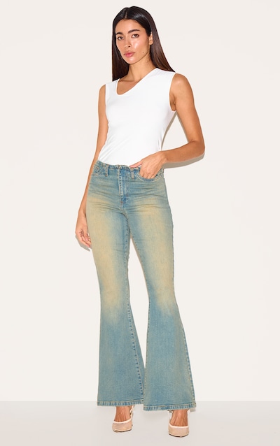 Vintage Low Rise Invisible Waistband Stretch Flares