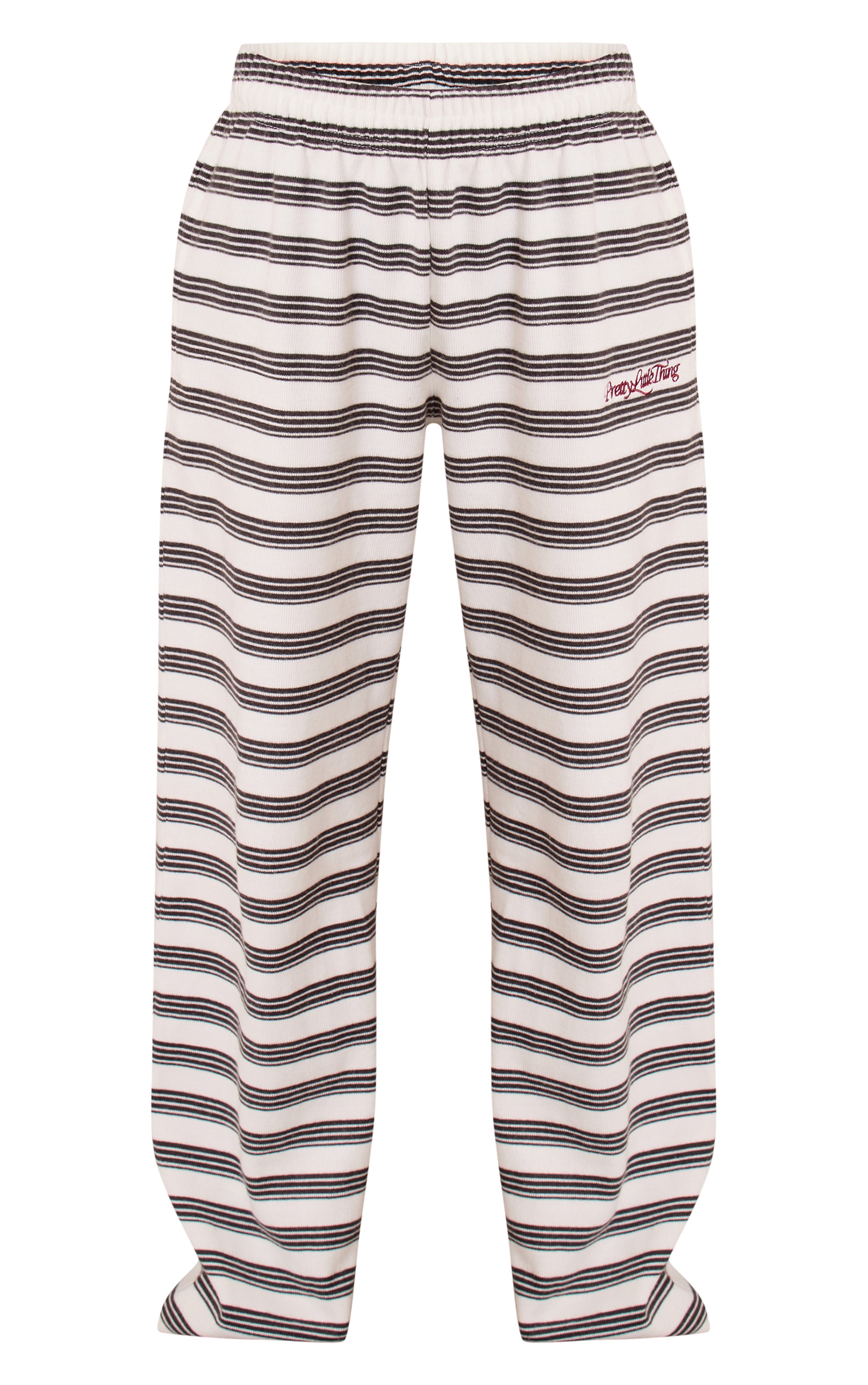 Tall Monochrome Striped Soft Wide Leg Sweatpants image 5