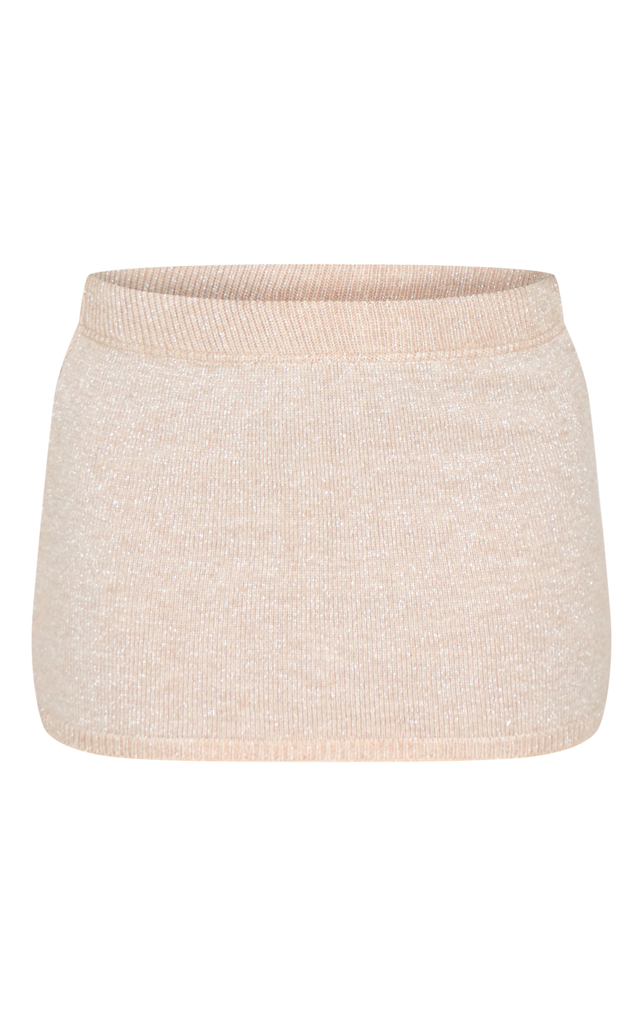 Silver Lurex Knit Micro Mini Skirt image 6