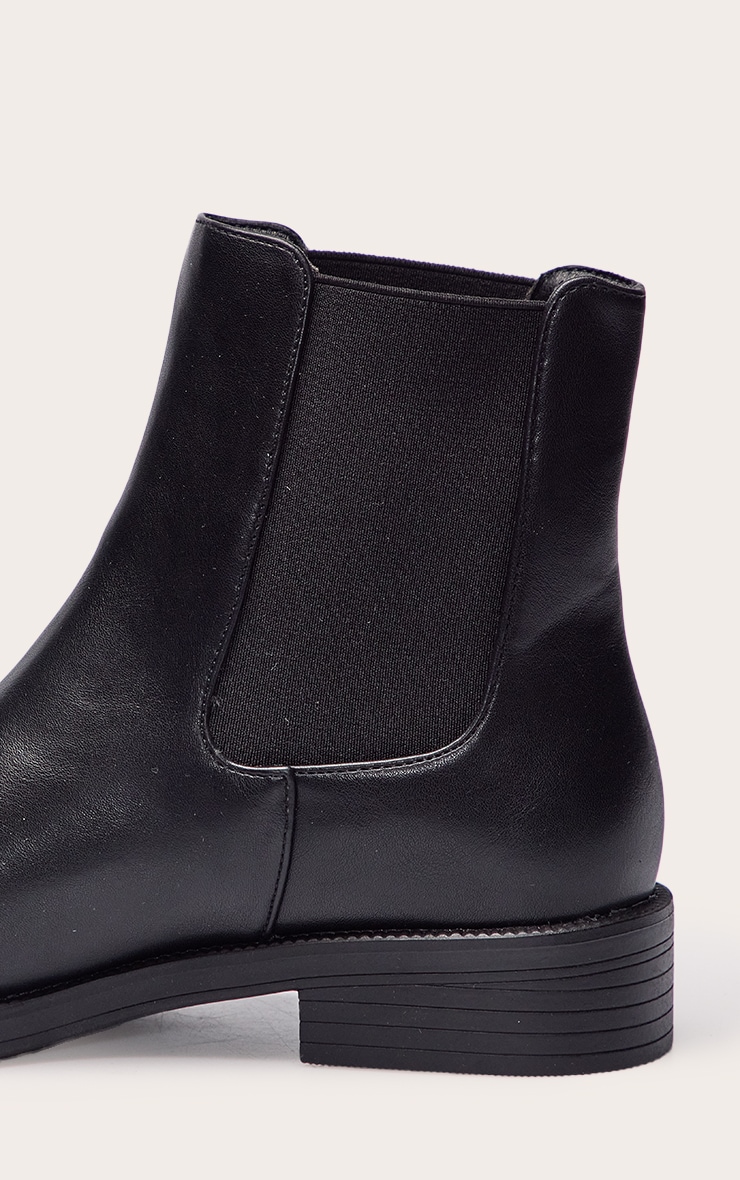 Black Soft PU Cuban Heel Boot image 5