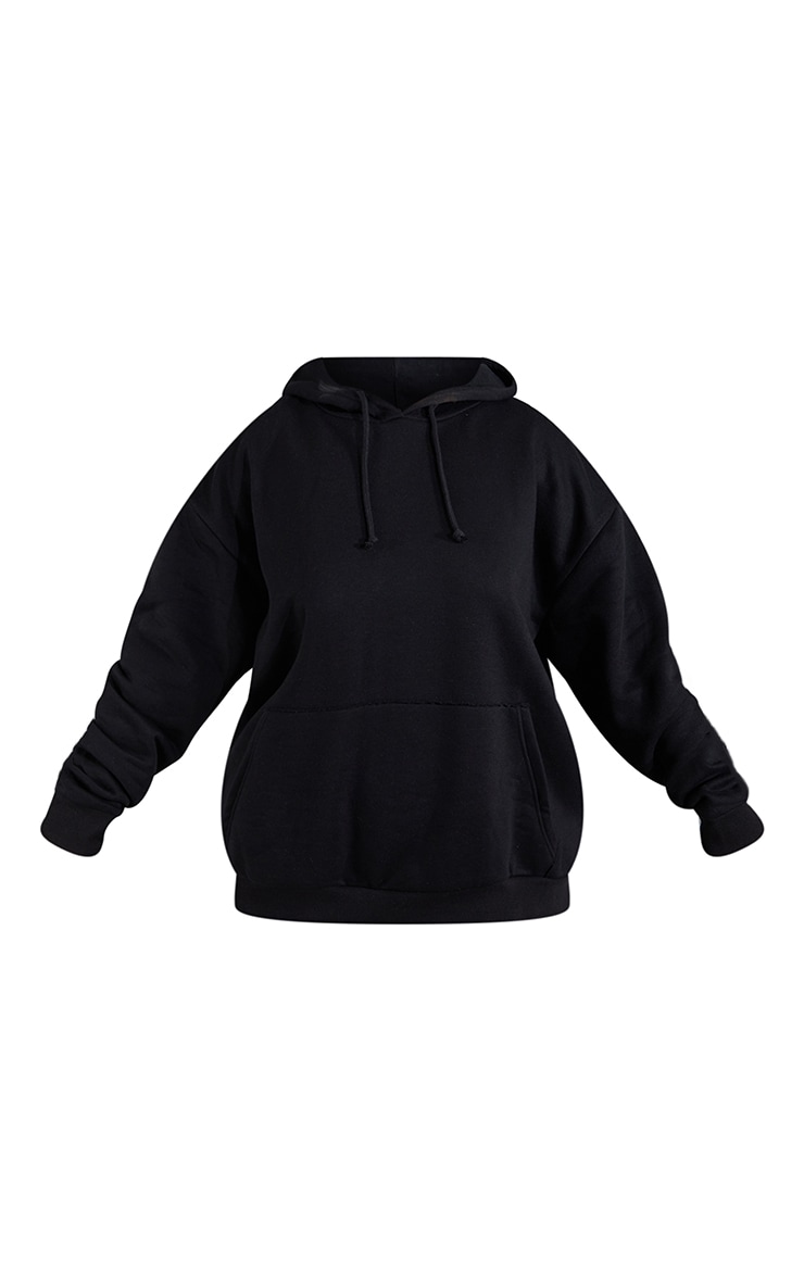 Plus Hoodie oversize noir profond en coton R.E.E.L. image 5