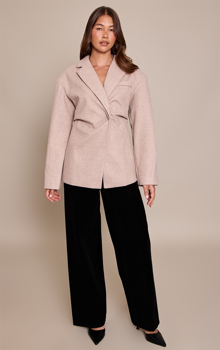 Stone Wool Look Cinched Blazer image 3