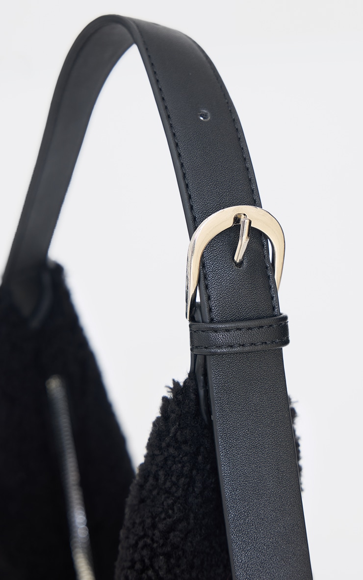 Black Borg Slouchy Oversized Tote Bag image 4