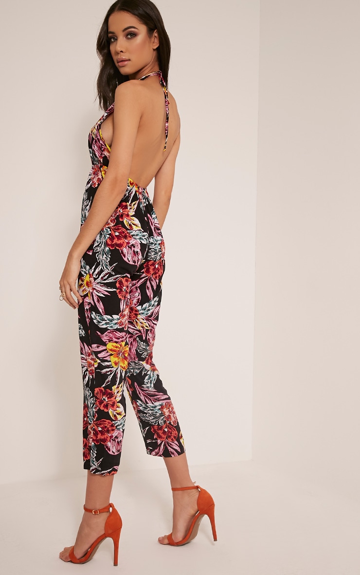 bright floral jumpsuit