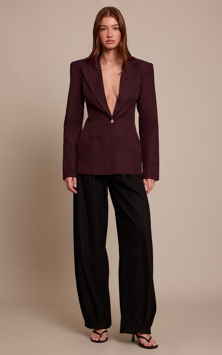 Plum Cinch Hip Blazer image 3