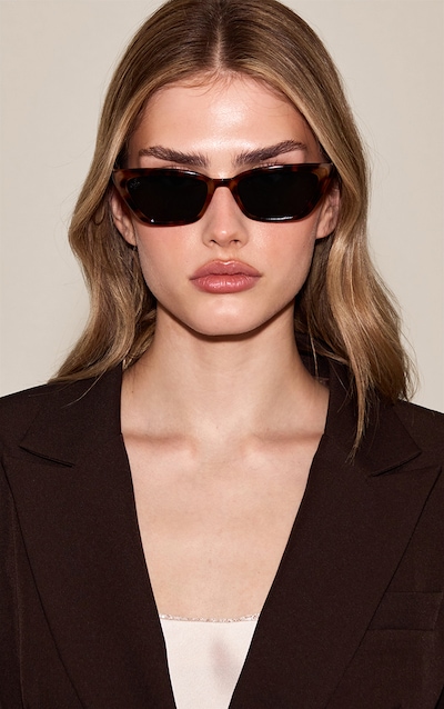 Jeepers Peepers Lunettes de soleil style oeil de chat carrées en écailles