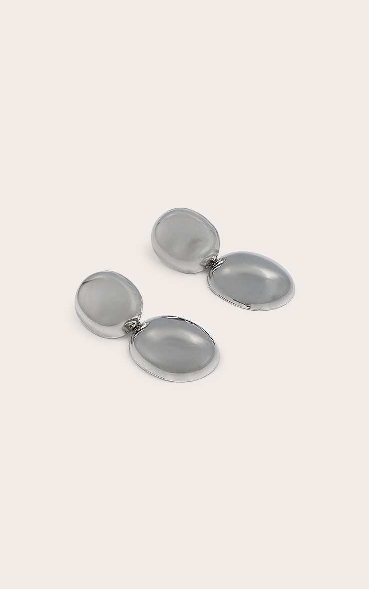Boucles d'oreilles XXL style pierres argentées image 3