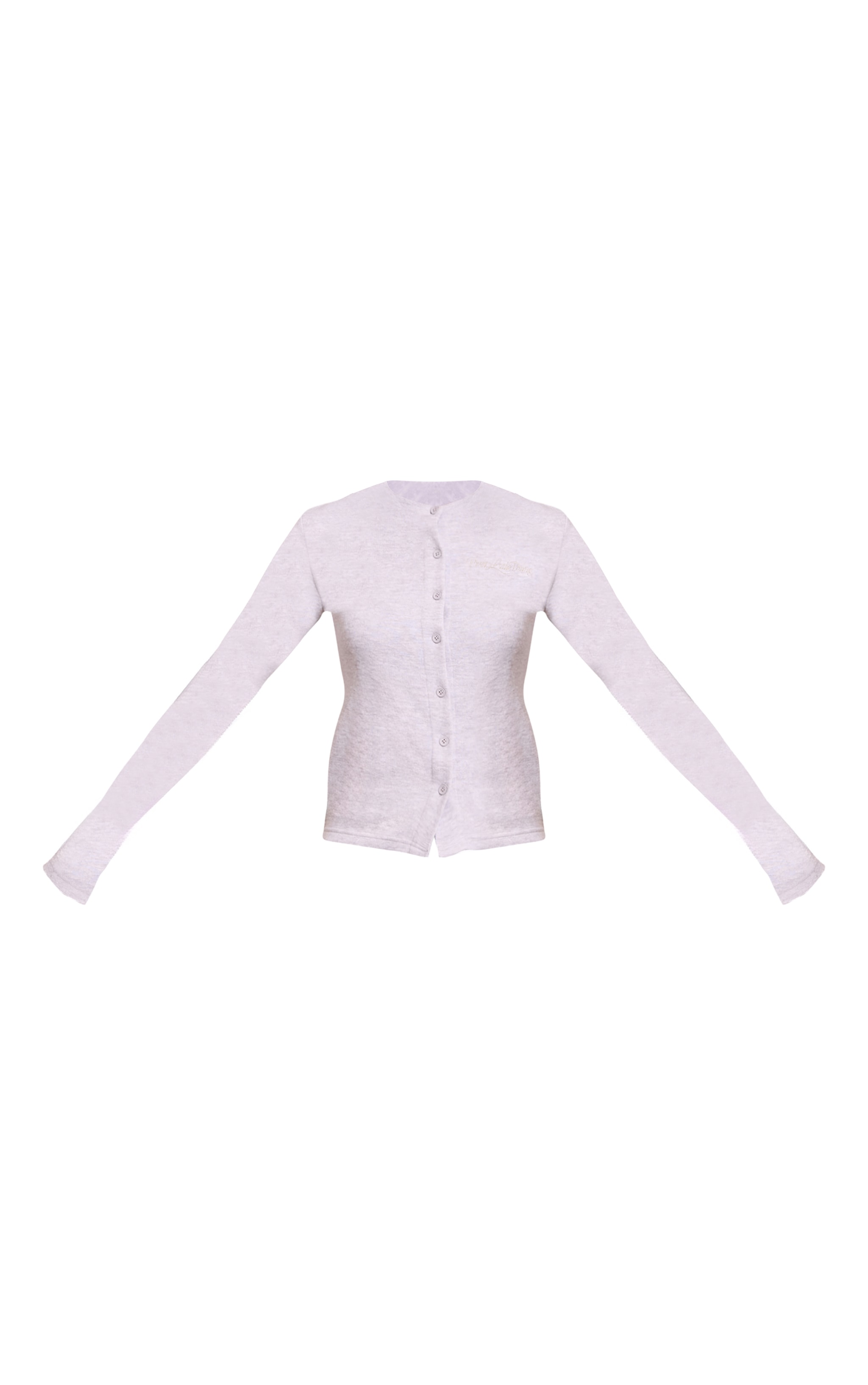 Tall Grey Embroidered Supersoft Cardigan image 5
