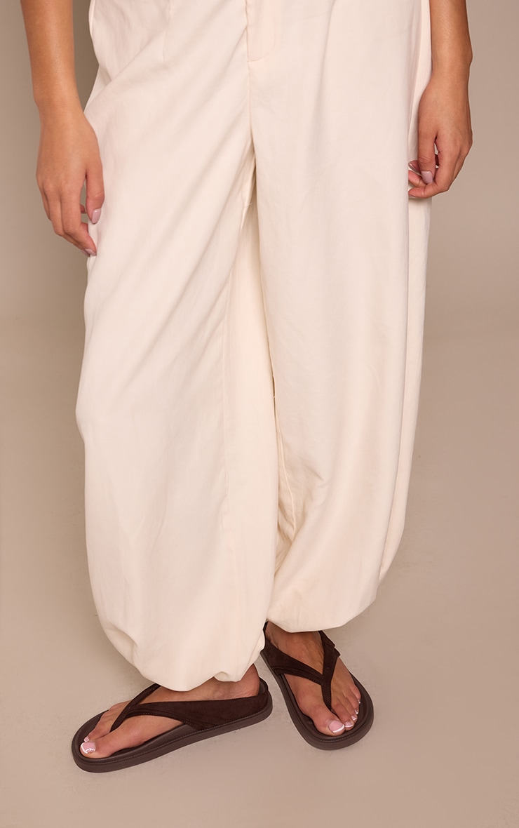 Chocolate Faux Suede Toe Thong Footbed Sandals