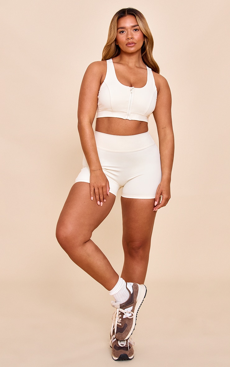 Shape Butter Cream Active Sculpt Zip Front Cupped Sports Bra image 3