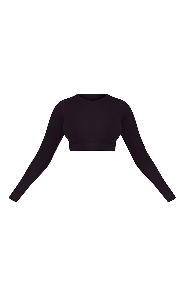 black long sleeve sports top