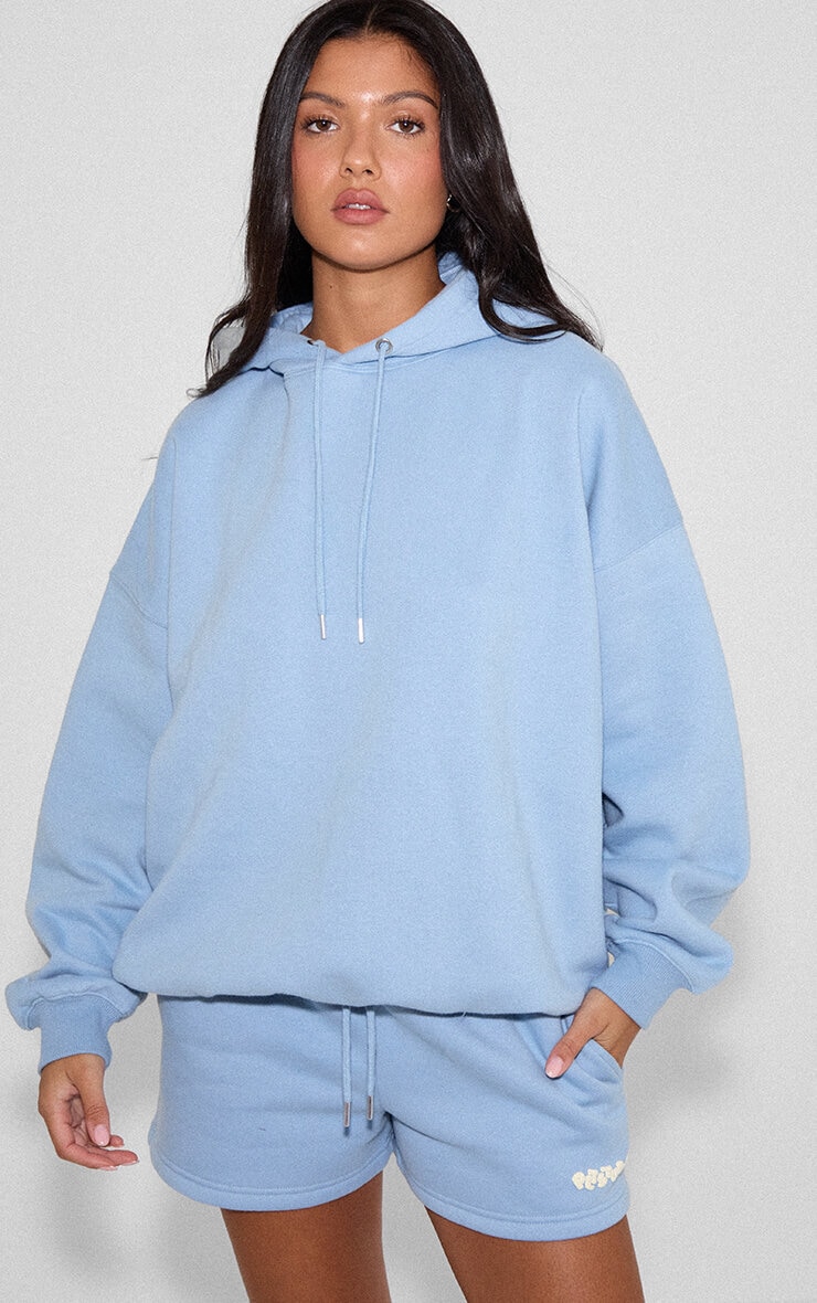 Baby Blue Plt Studio Puff Print Drawstring Sweat Shorts image 1