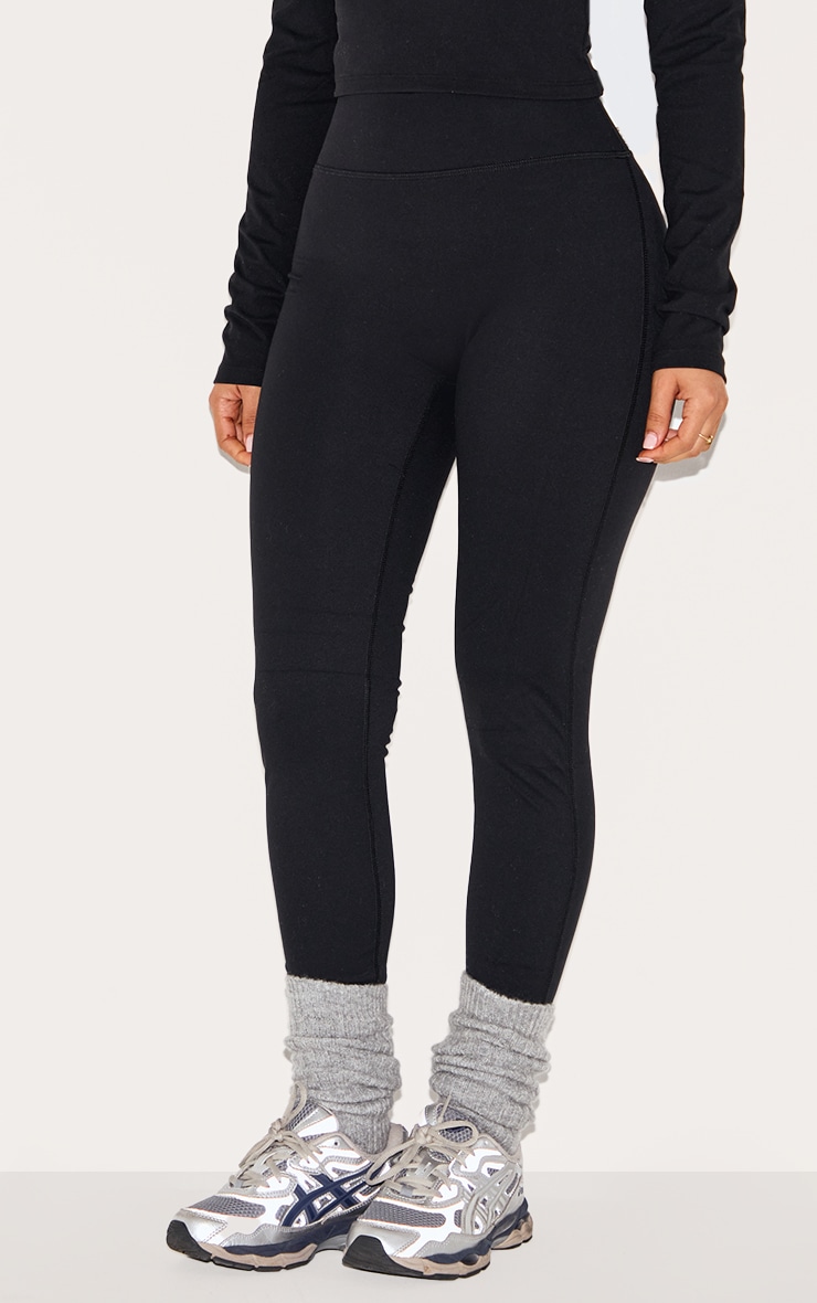 Petite Black Snatched Sculpt Leggings image 2