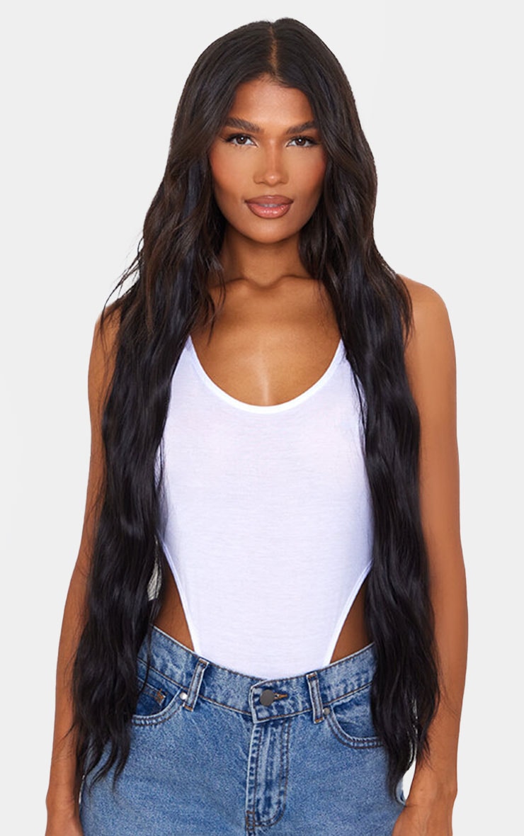 Black Tailored High Waist Pleated Front Wide Leg Trousers image 1