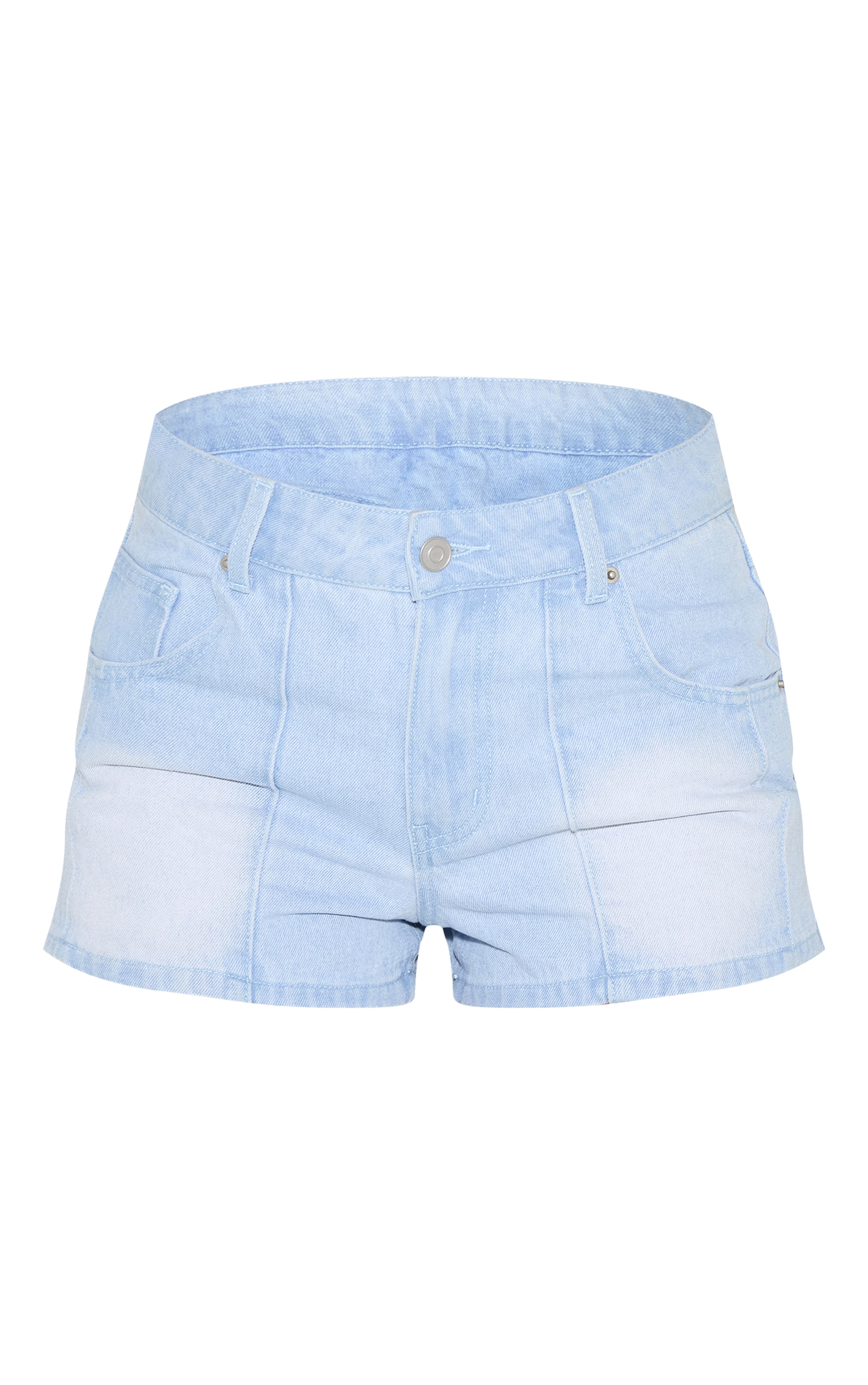 Light Blue Seam Detail Denim Hotpants image 6