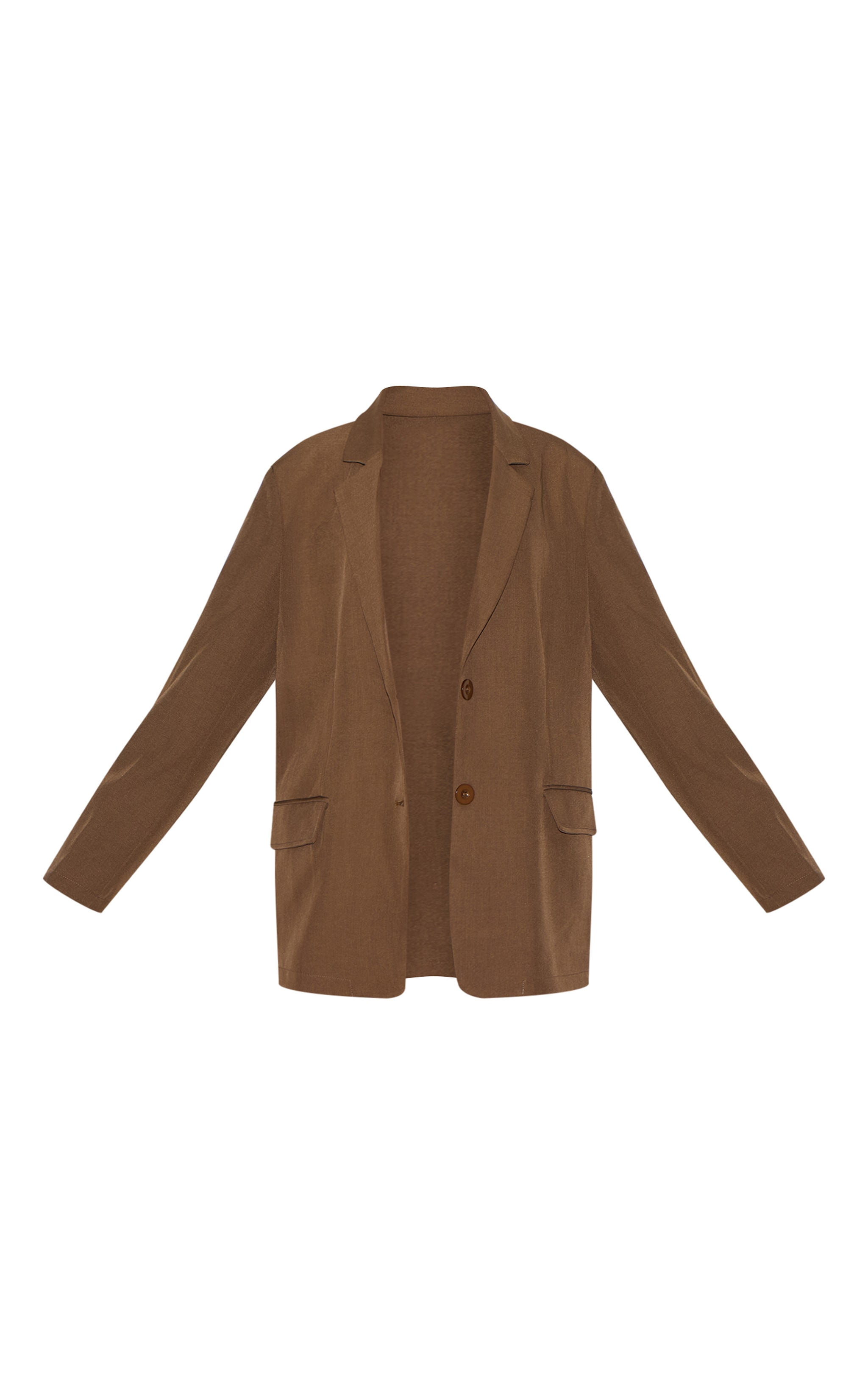 Taupe Seam Detail Structured Oversized Blazer image 5
