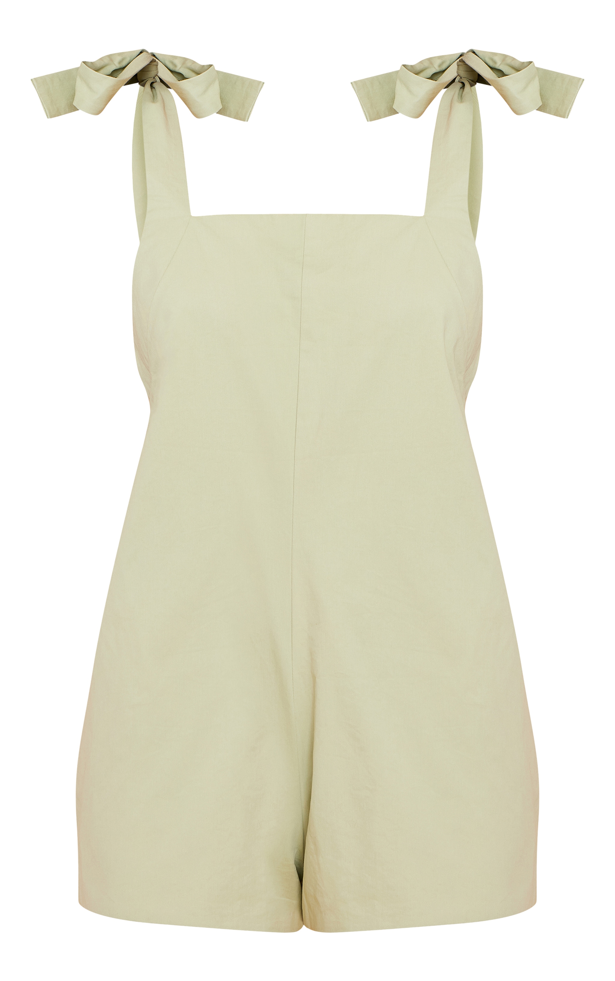 Sage Woven Tie Shoulder Detail Romper image 5