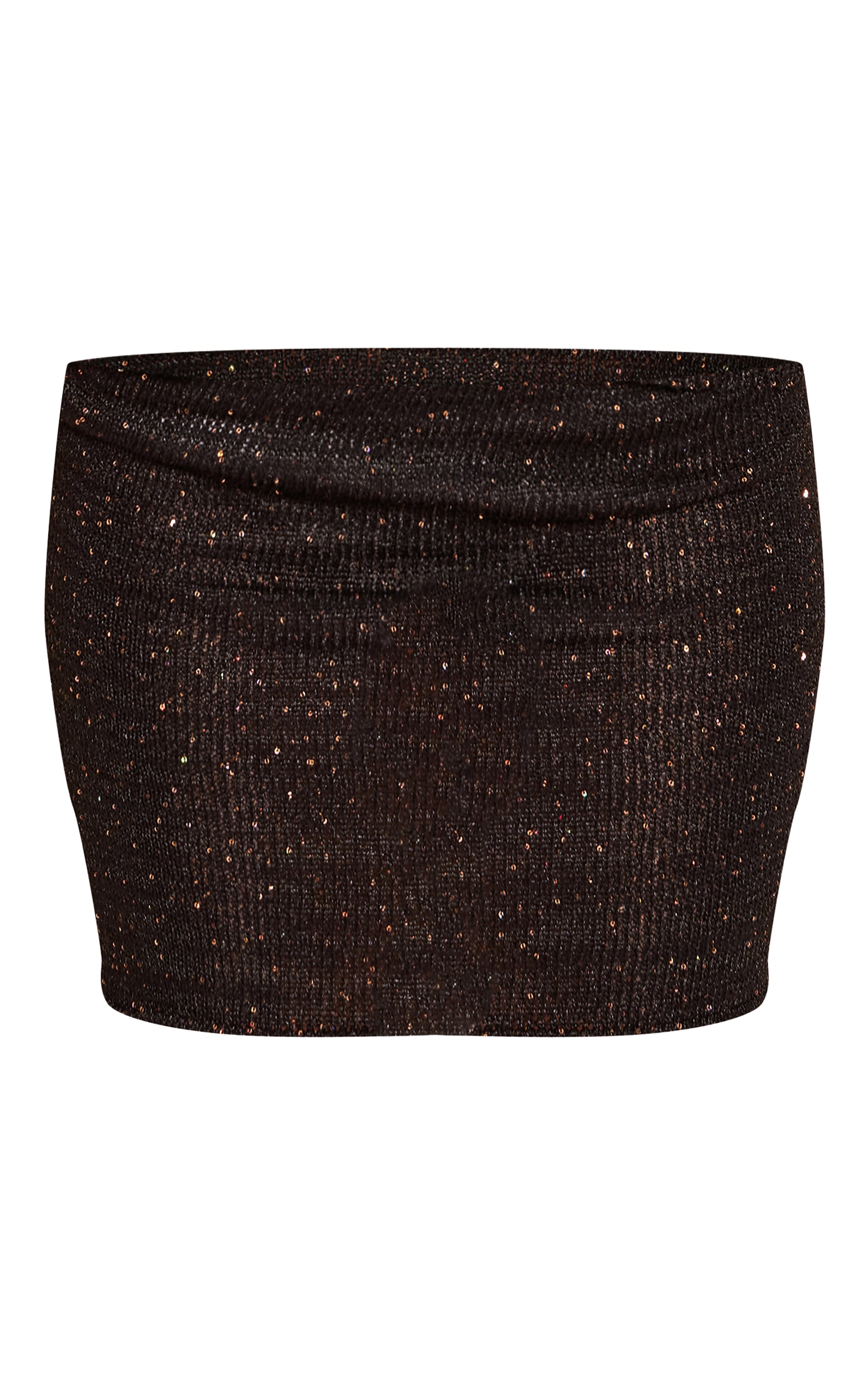 Petite Black Sequin Knitted Mini Skirt image 6