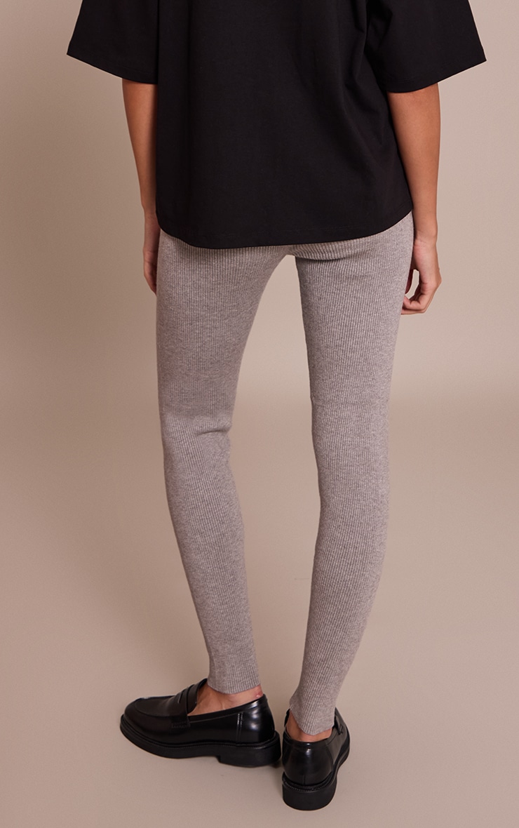 Grey Knitted Leggings image 3