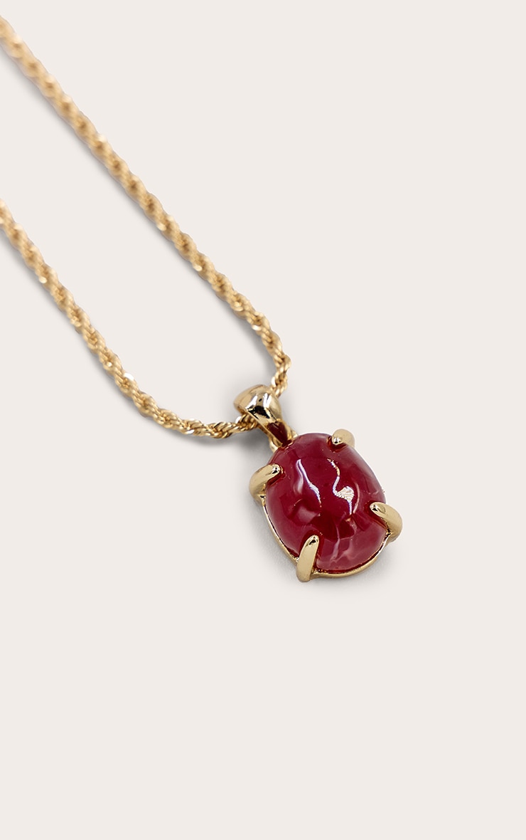Gold Resin Pendant Necklace image 3