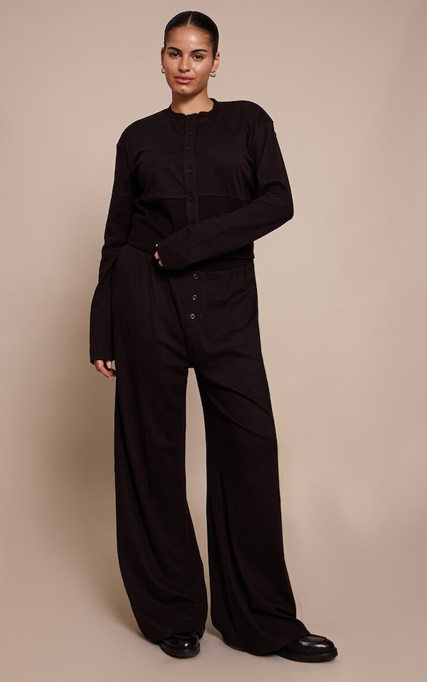 Plus Pantalon large très doux noir