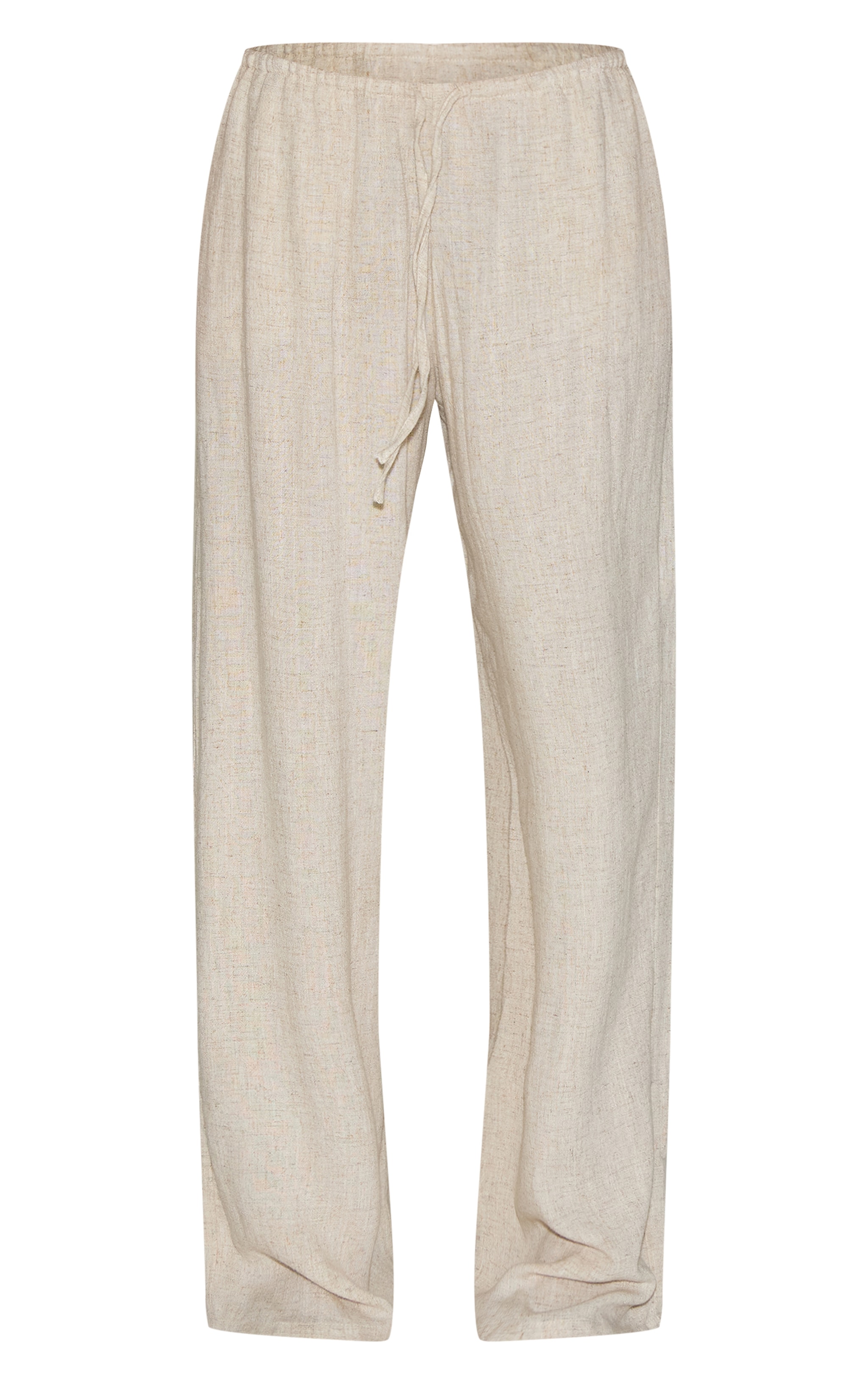 Natural Linen Look Floaty Drawstring Pants image 5