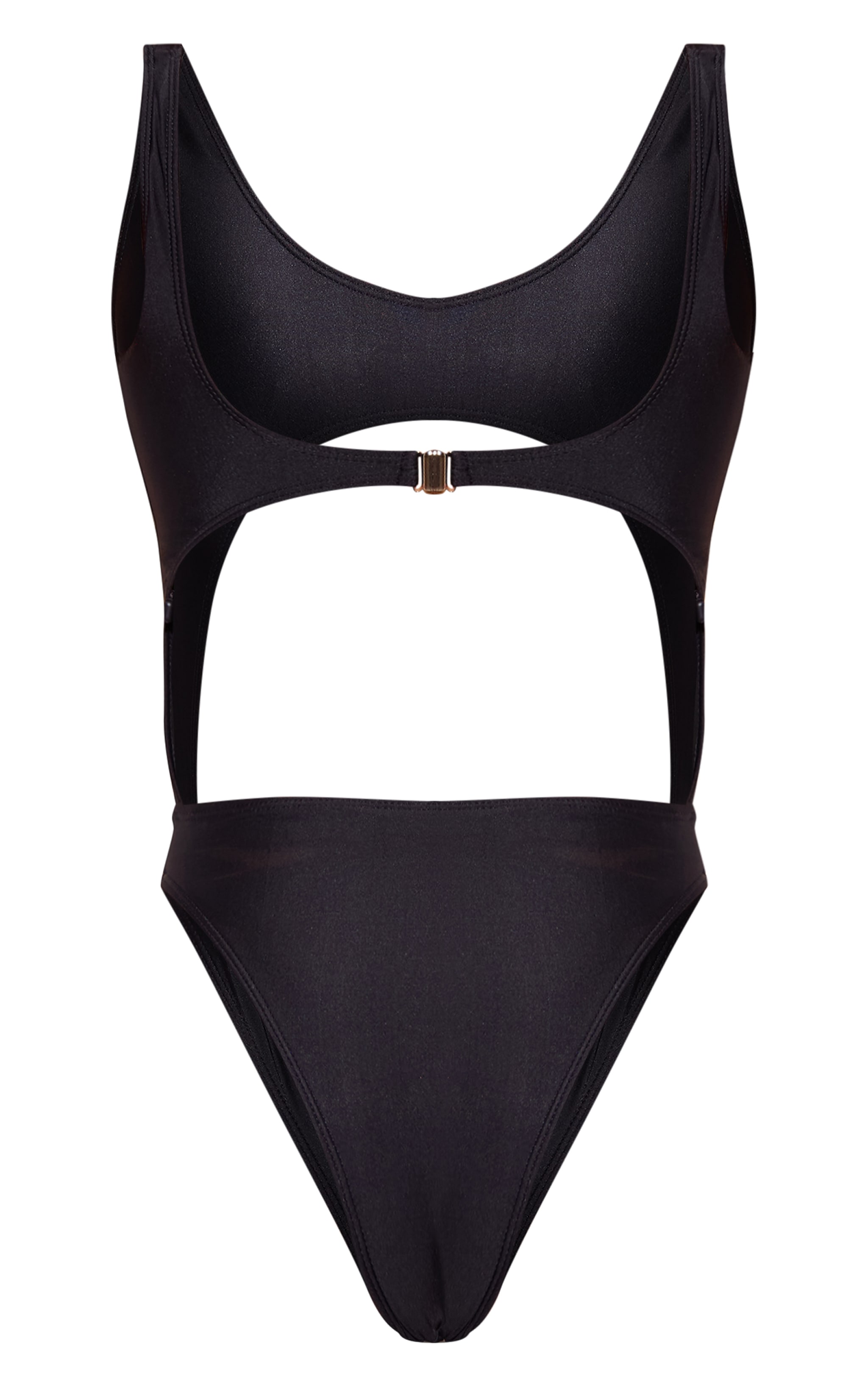 Black High Leg Cut Out Swimsuit image 6