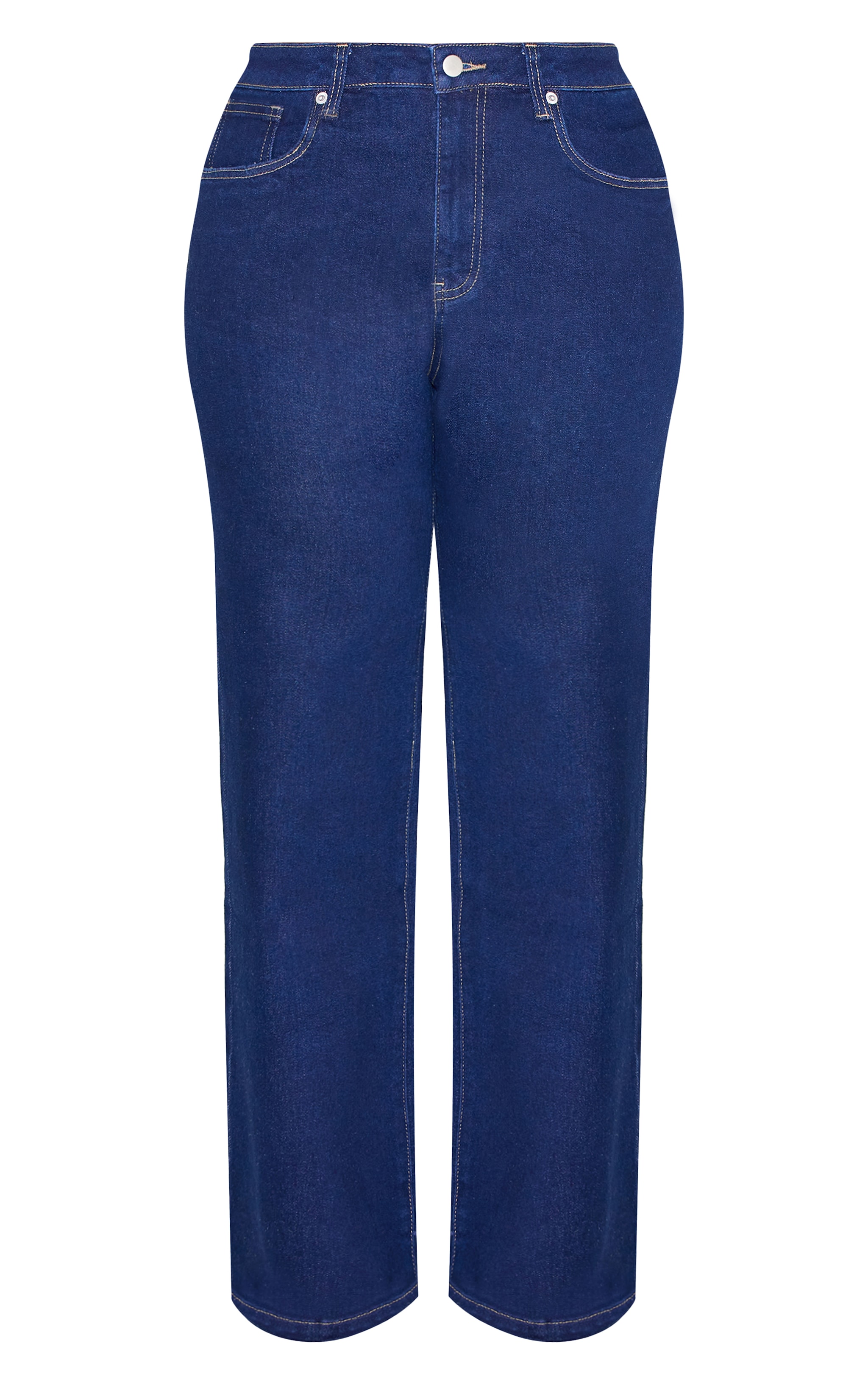 Pantalon Shape en denim stretch indigo taille haute à jambe droite image 5