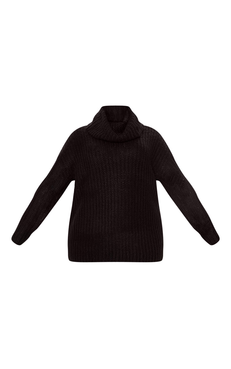 Long black cowl neck sweater shop