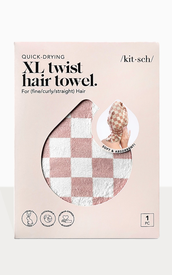 Kitsch Xl Quick Dry Hair Towel PrettyLittleThing QA