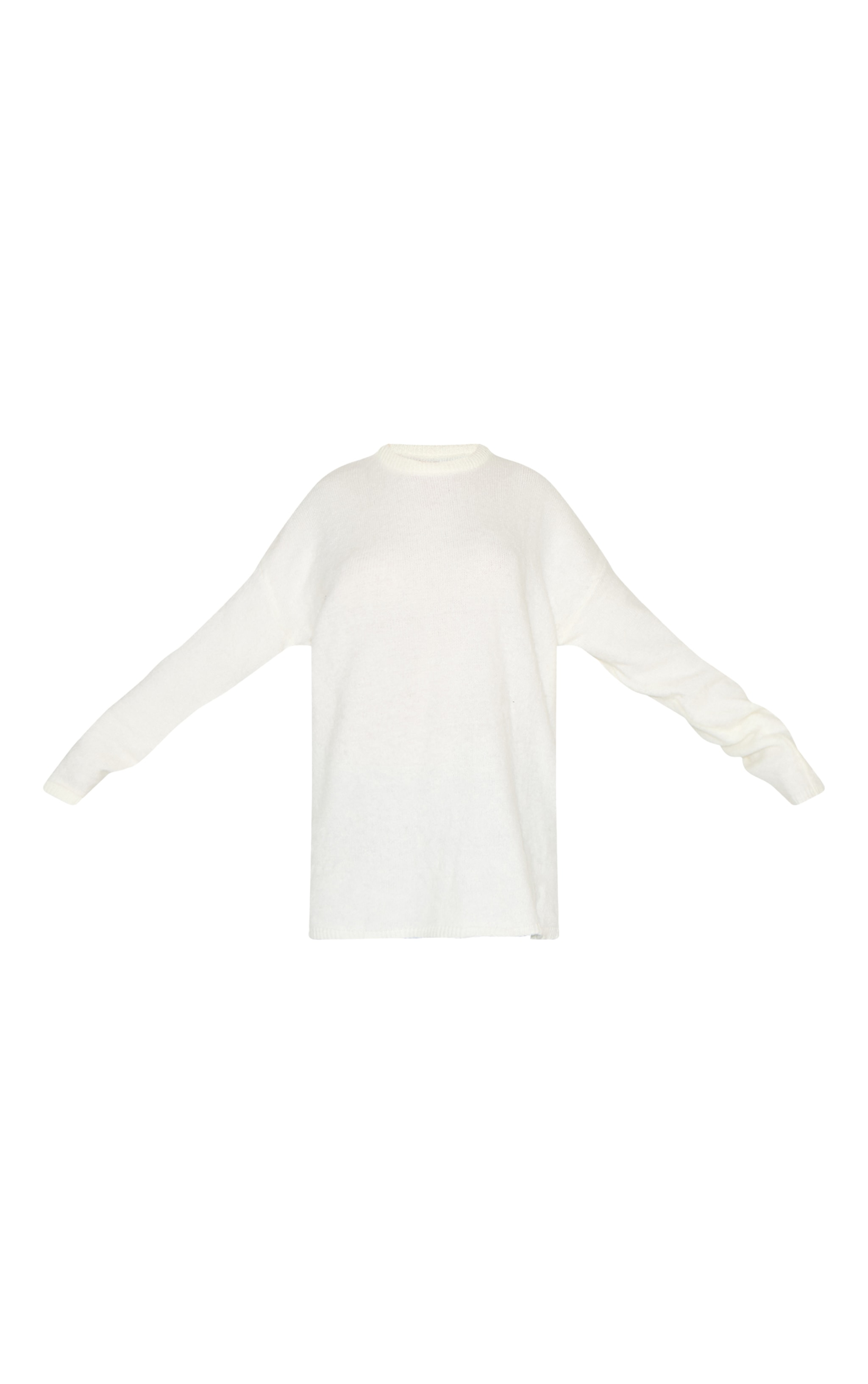 Cream Soft Knit Oversized Jumper image 5