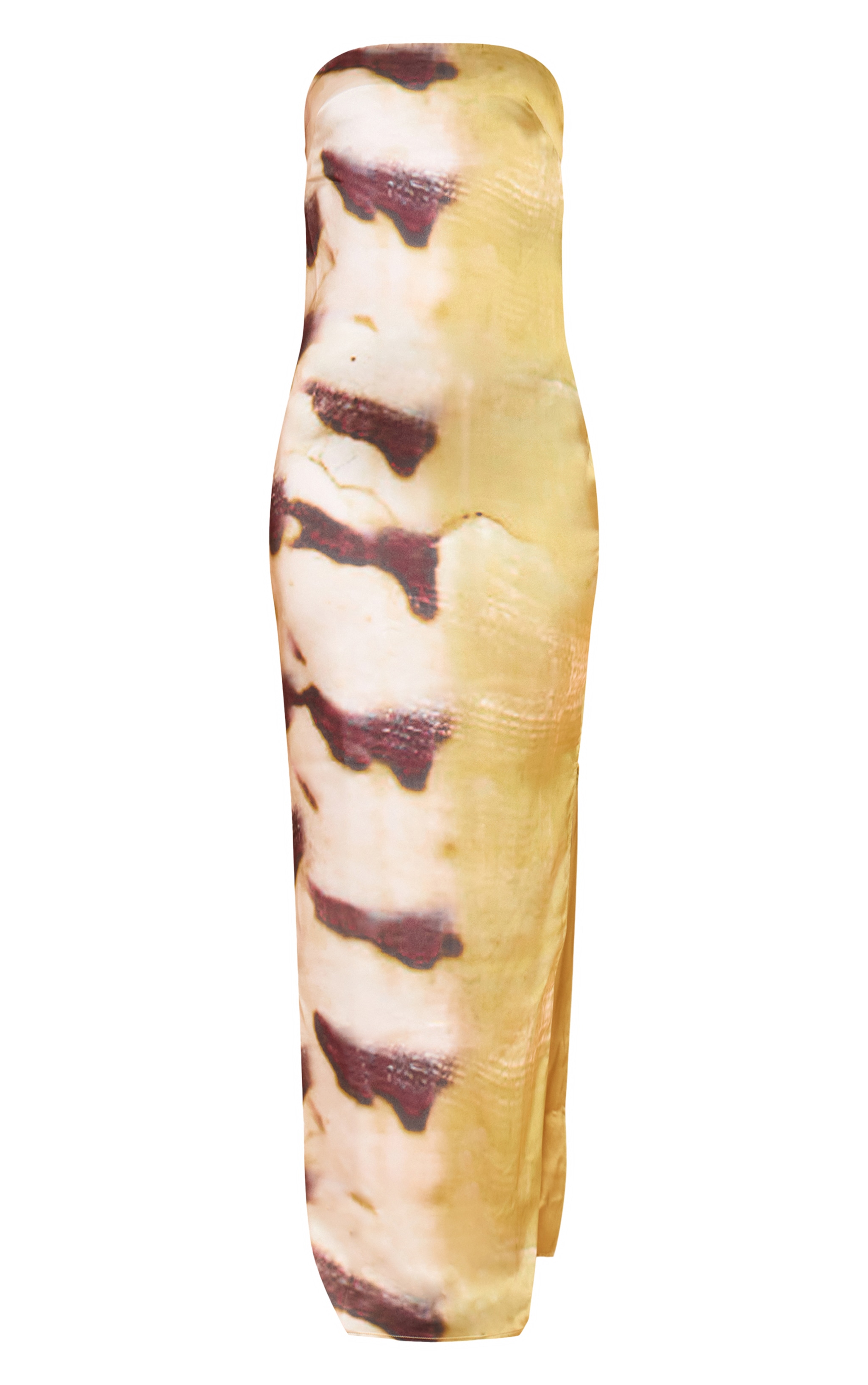 Lime Shell Print Satin Maxi Dress image 5