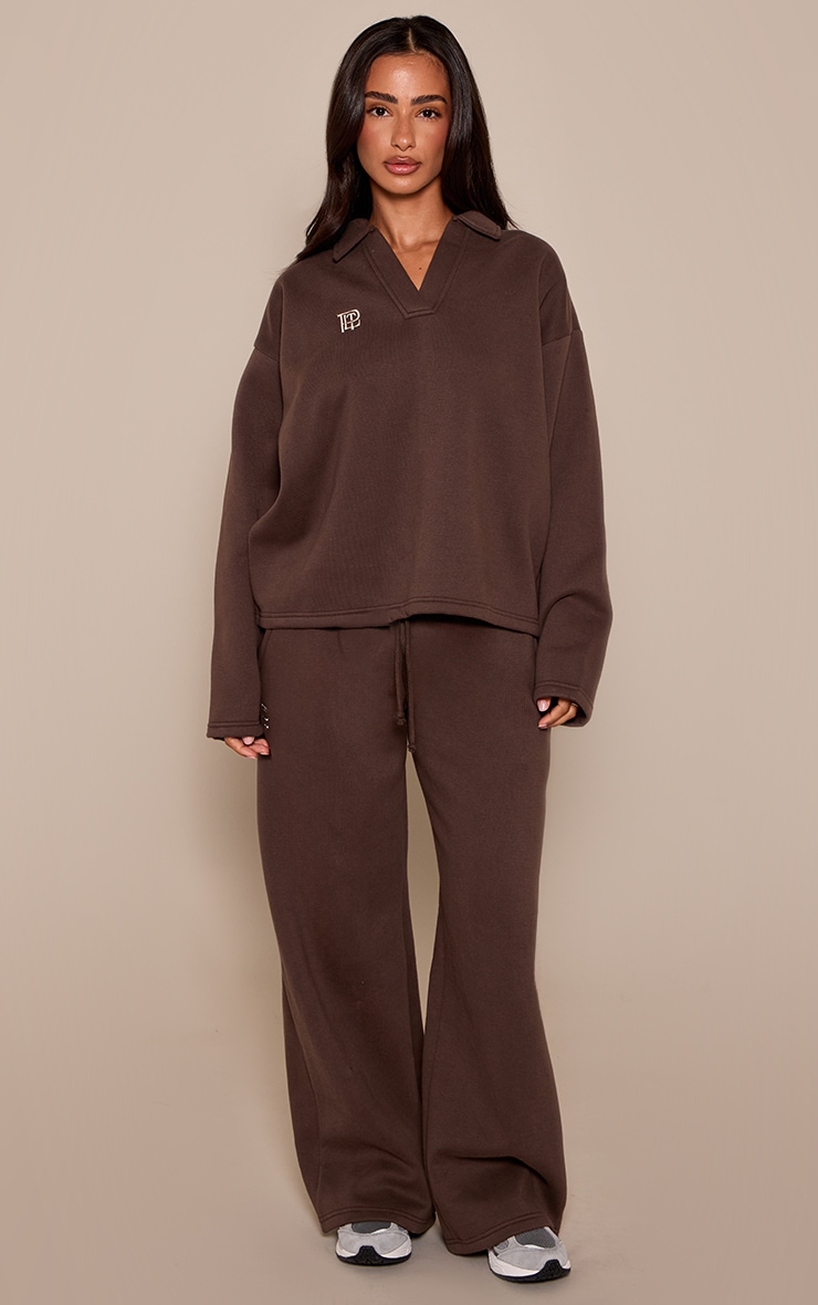Petite Chocolate PLT Collared Sweatshirt  image 3